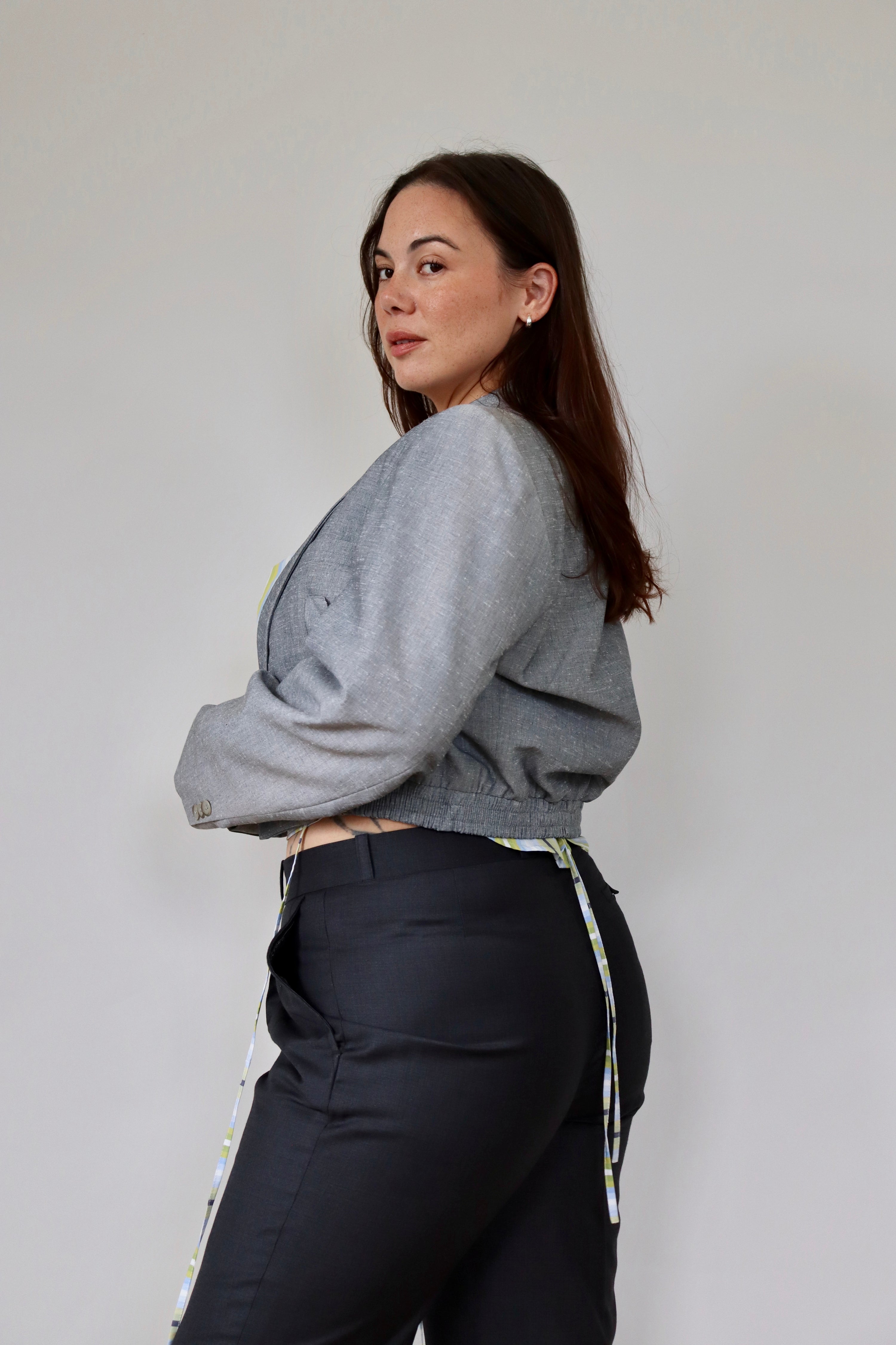 Grace Bomber - Textured Grey (S)