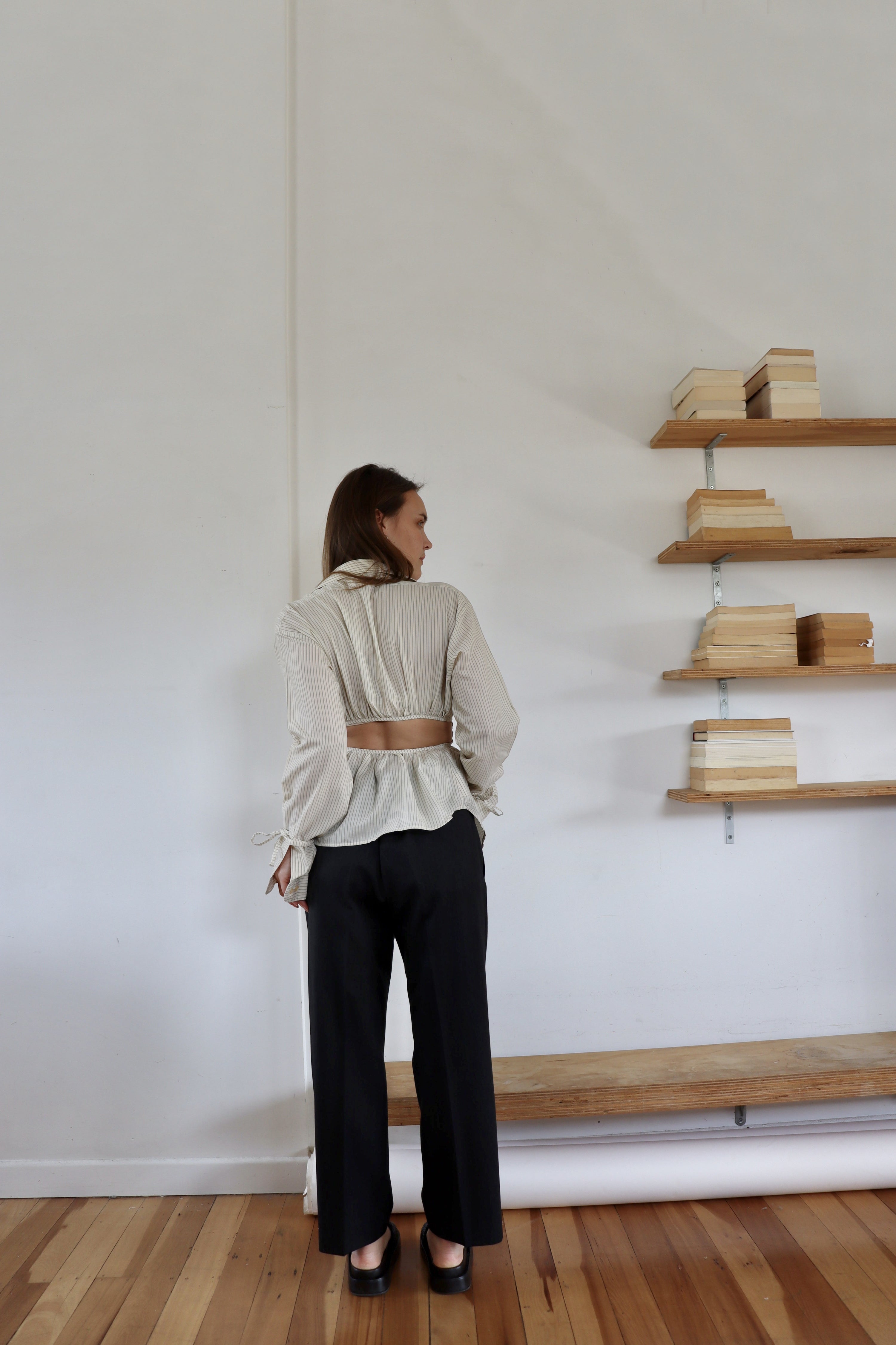 Fran Shirt - Green Stripe - XS