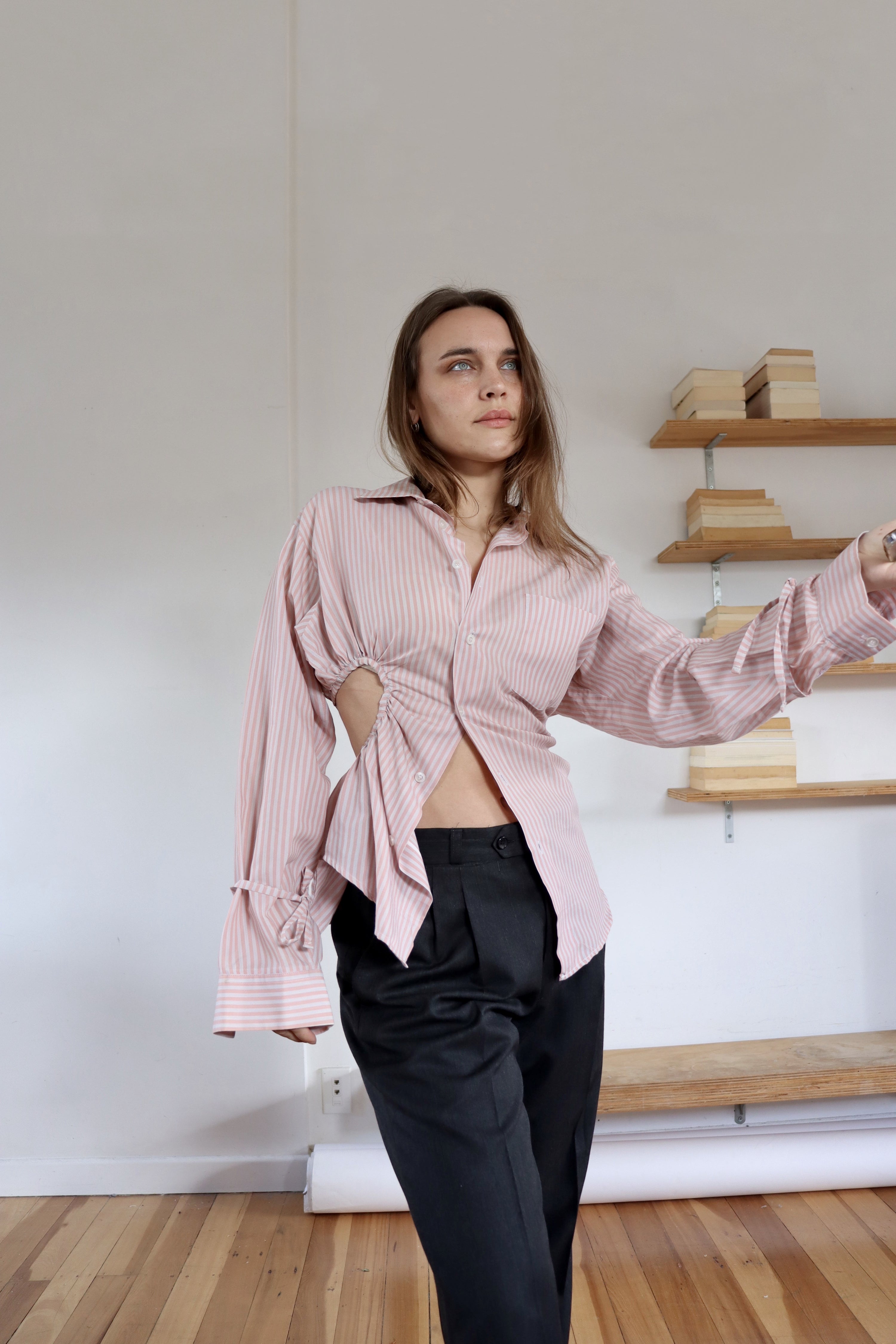 Fran Shirt - Pink Stripe (S)