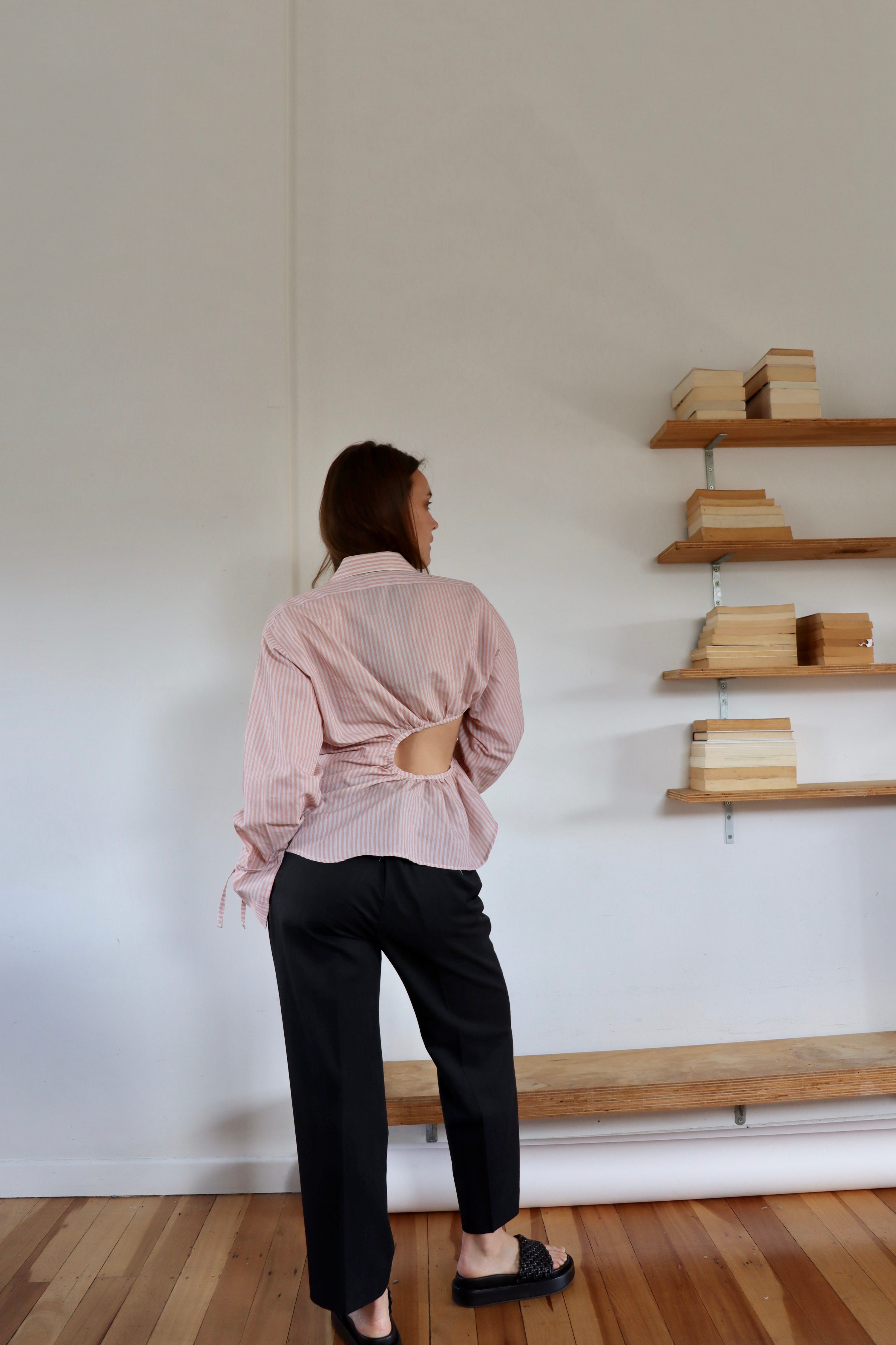 Fran Shirt - Pink Stripe (S)