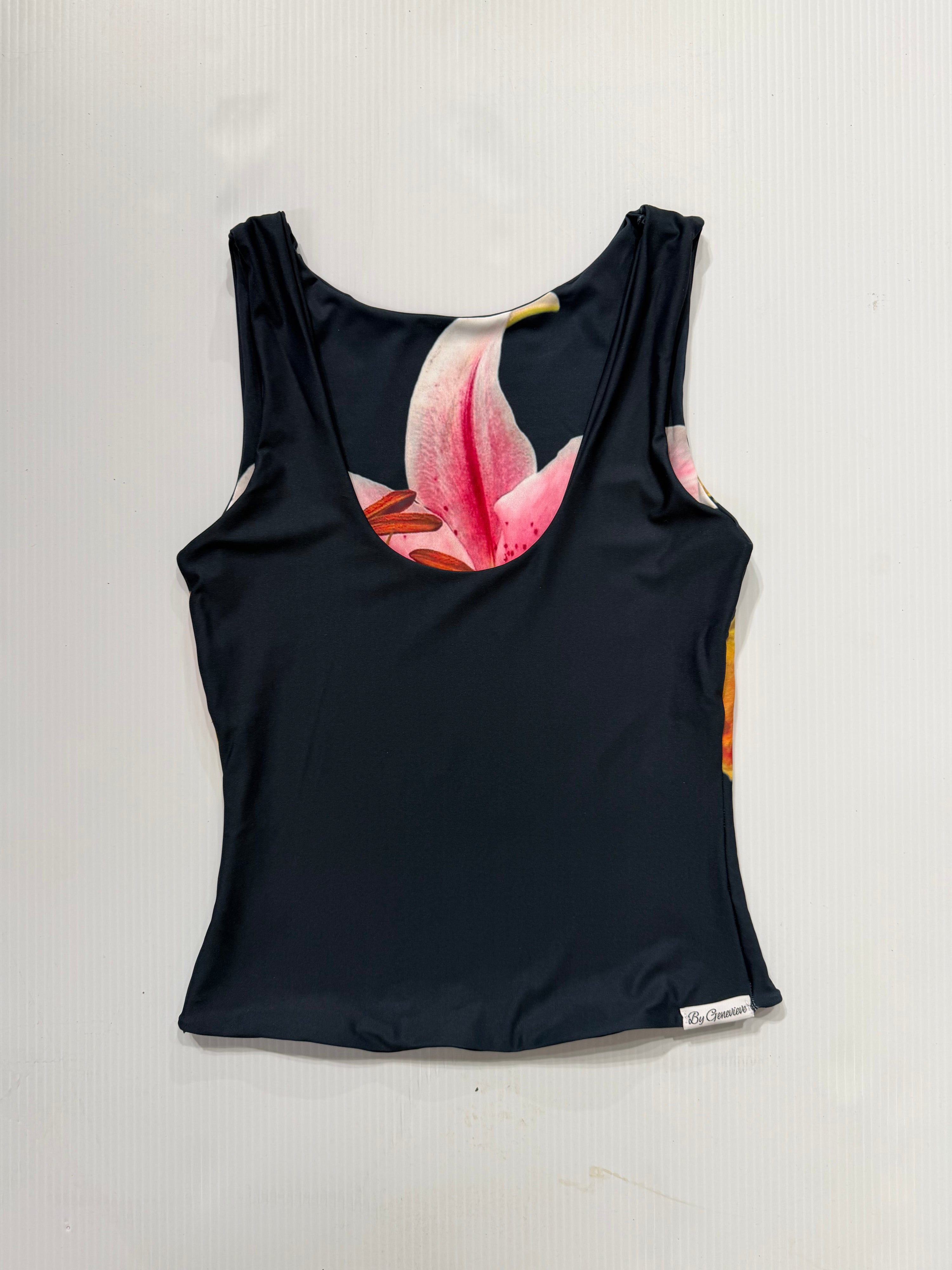 Reversible Floral Scoop Back Top by Genevieve