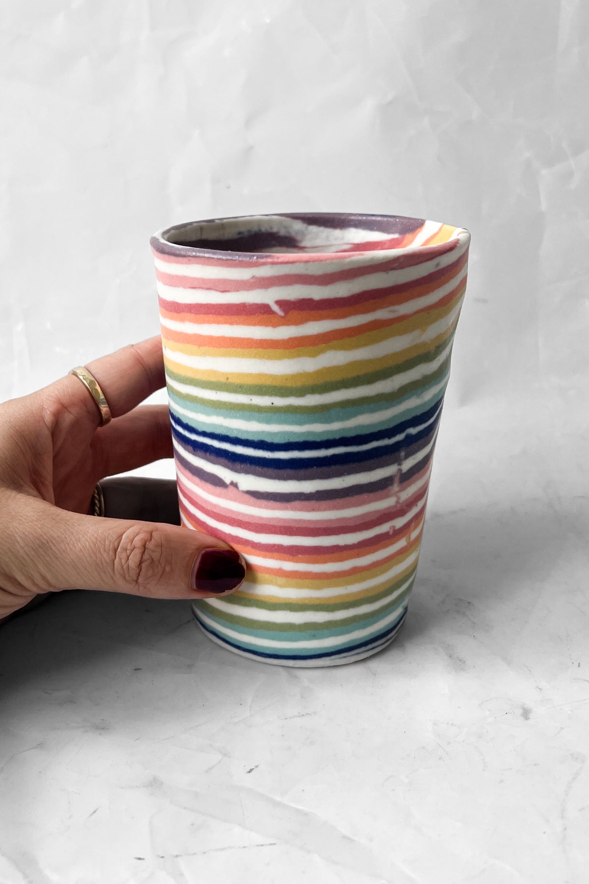 Ceramic Rainbow Nerikomi Vase