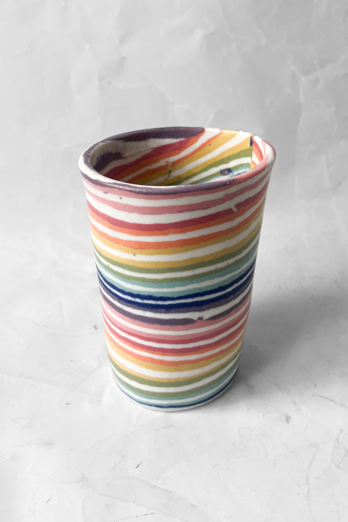 Ceramic Rainbow Nerikomi Vase