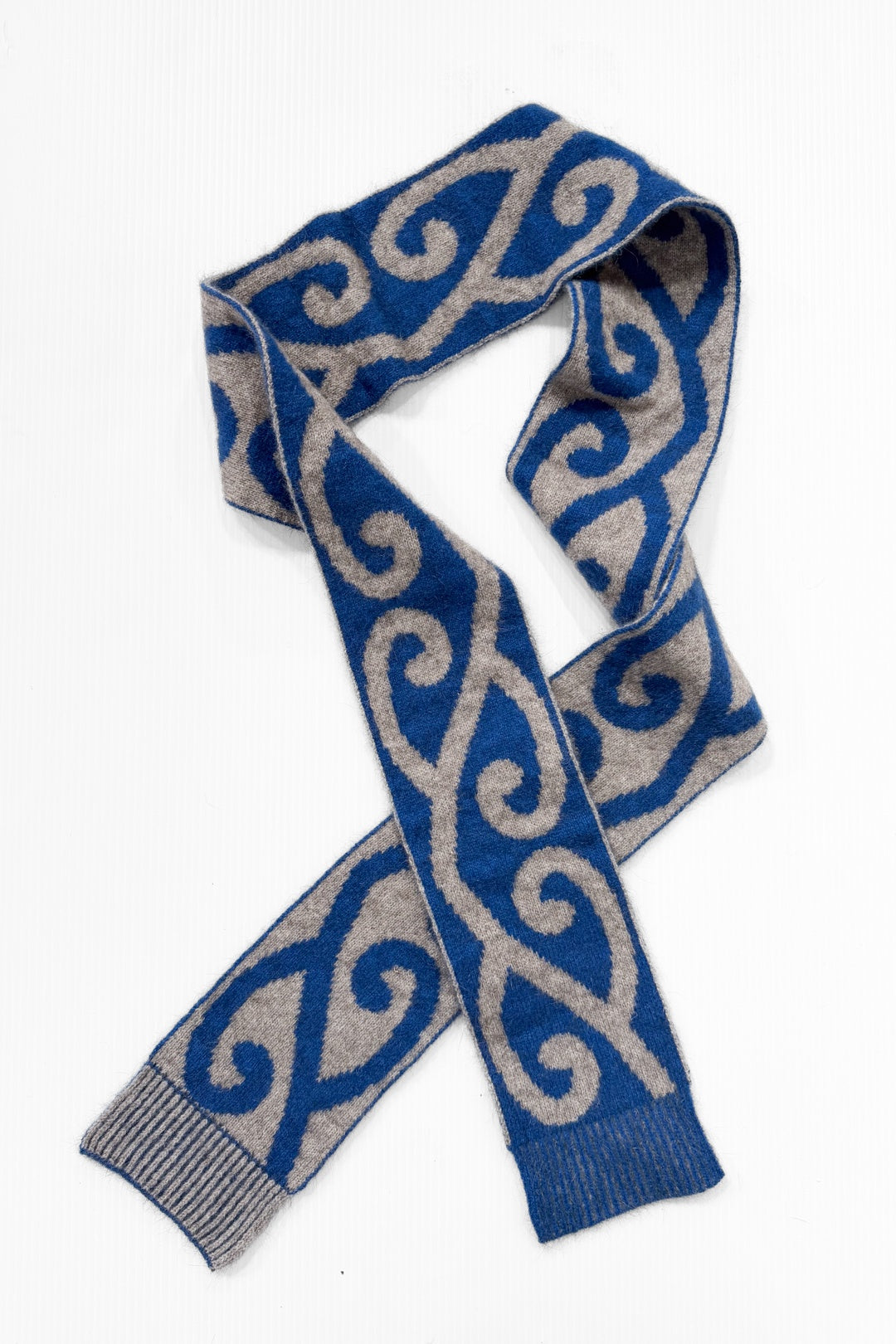 Blue Merino + Possum Scarf
