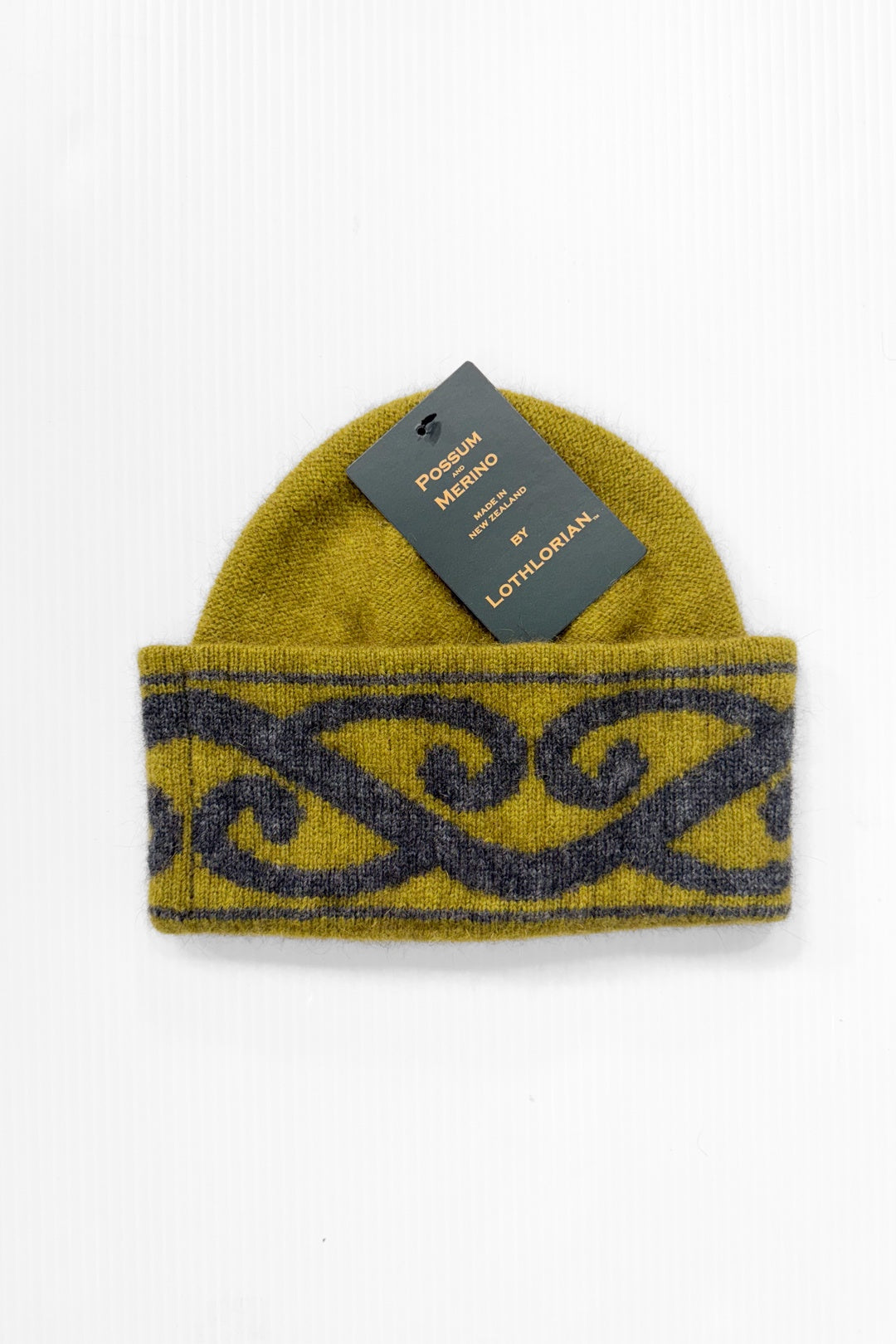 Green Merino + Possum Beanie