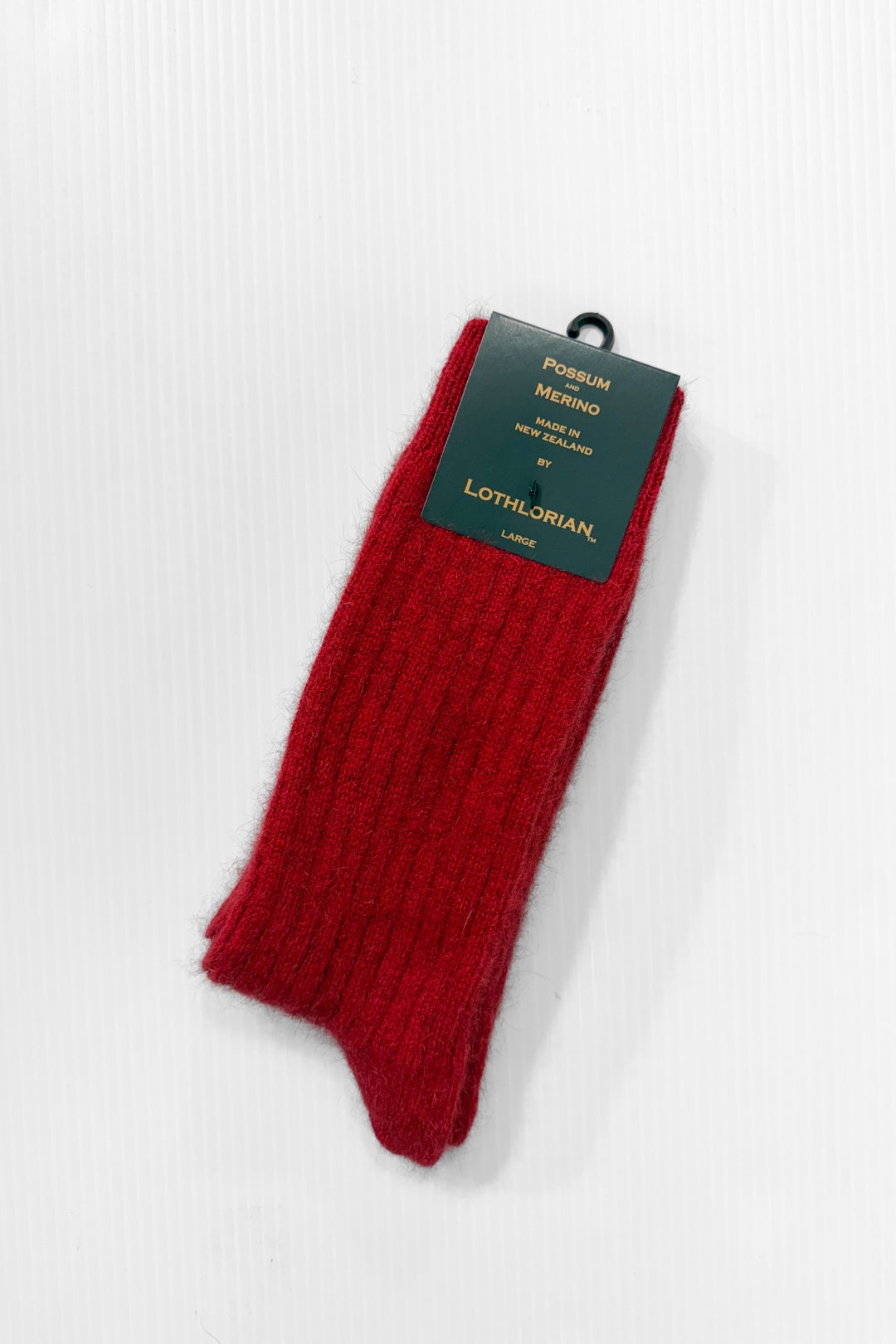 Red Possum + Merino Socks