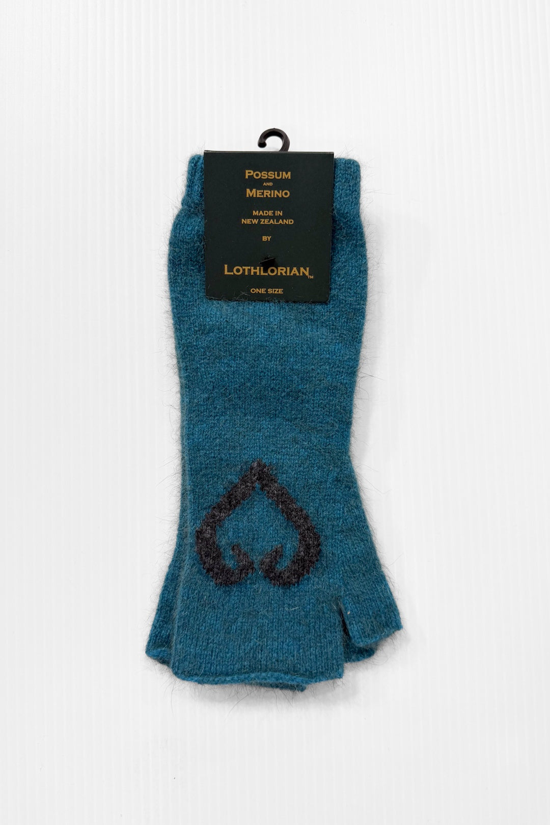 Teal Aroha Fingerless Mittens