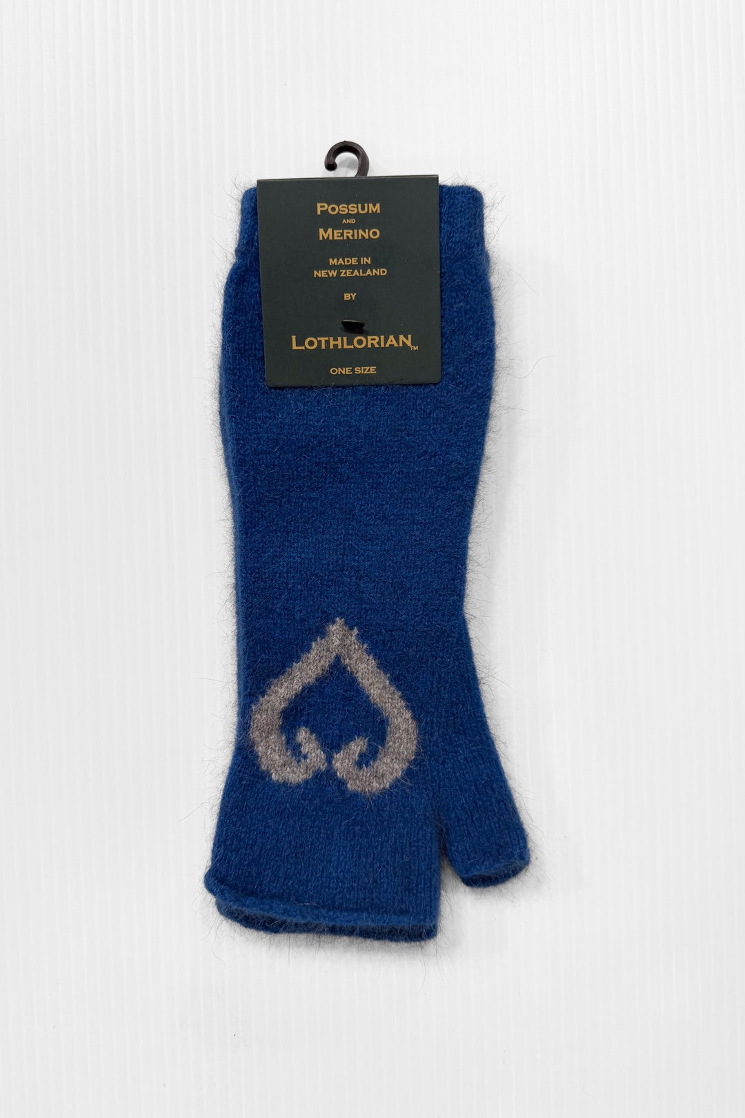Blue Aroha Fingerless Mittens