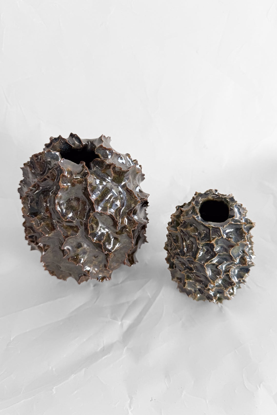 Seaweed Spiky Ceramic Vases