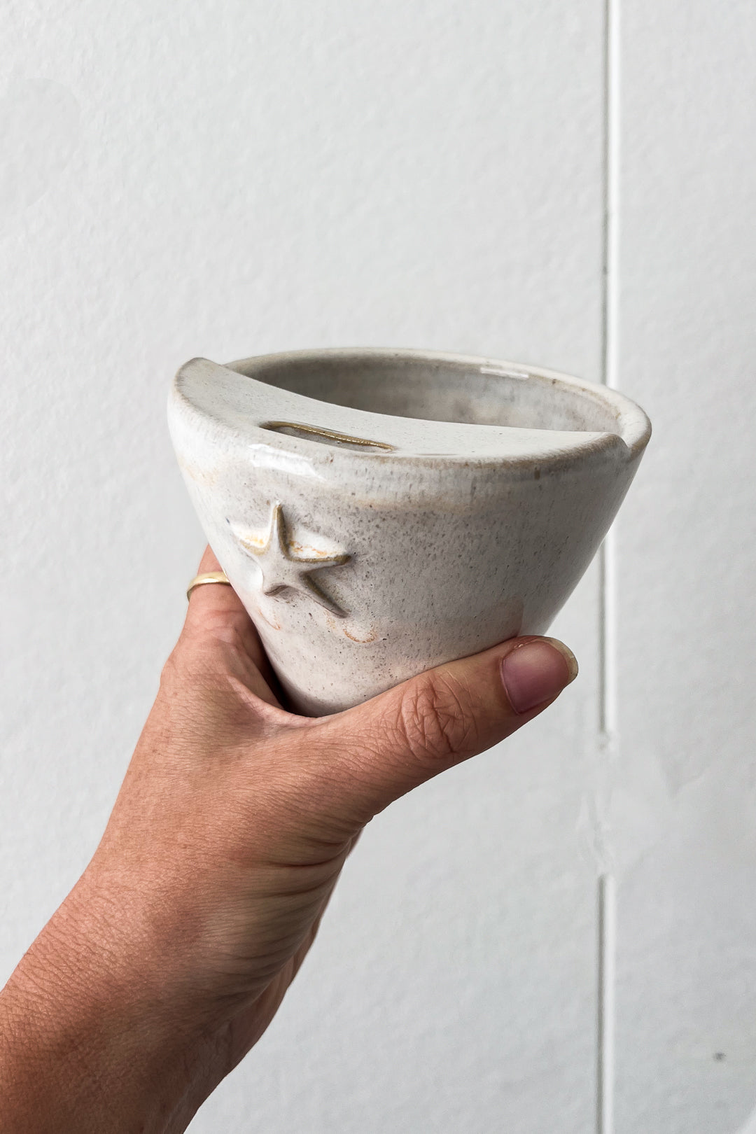 Ceramic Keep Cup - White Star