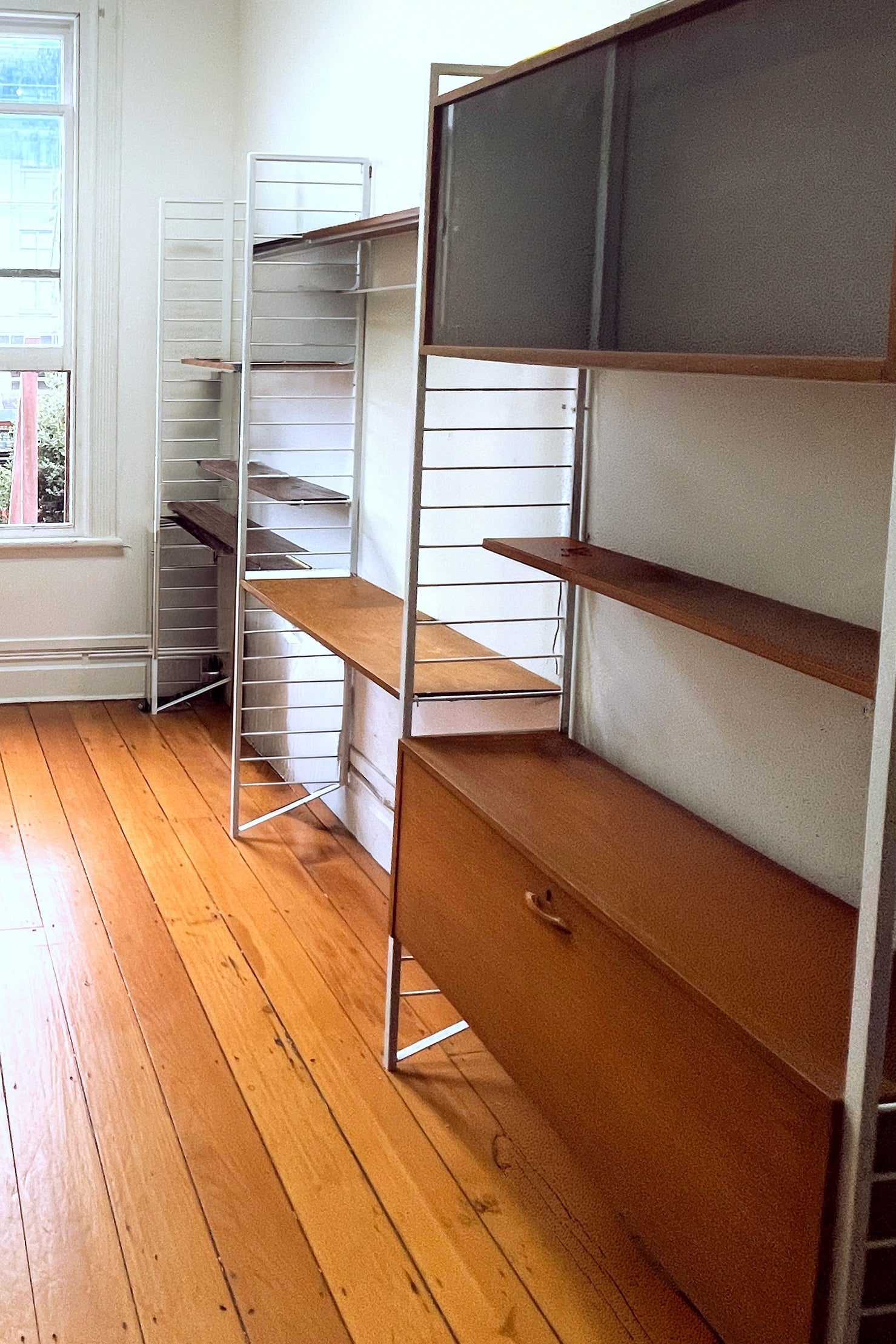 Mid-Century Wire Wall-Mounted Shelf System