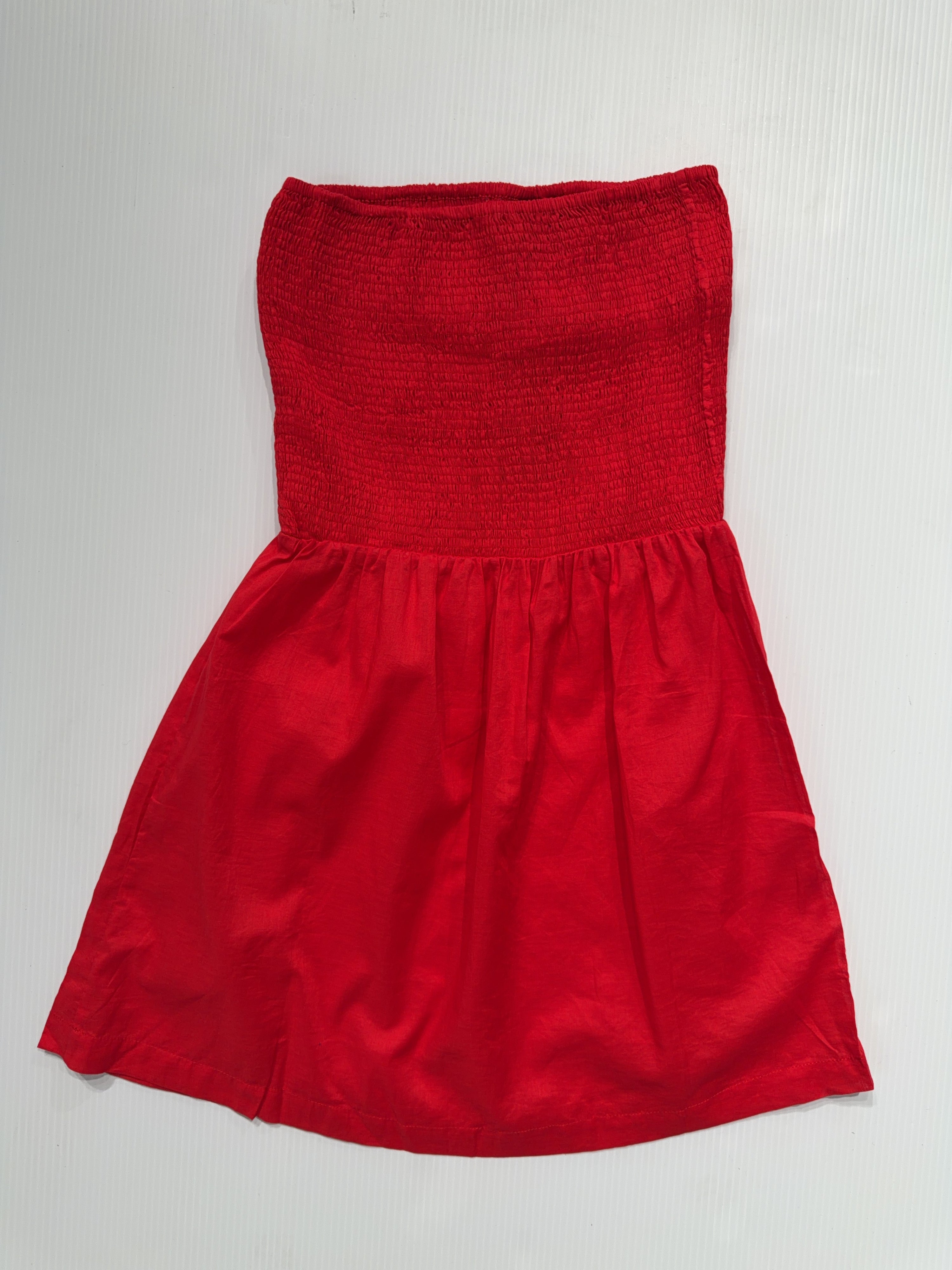 Emporio Armani Red Rushed Peplum (M)