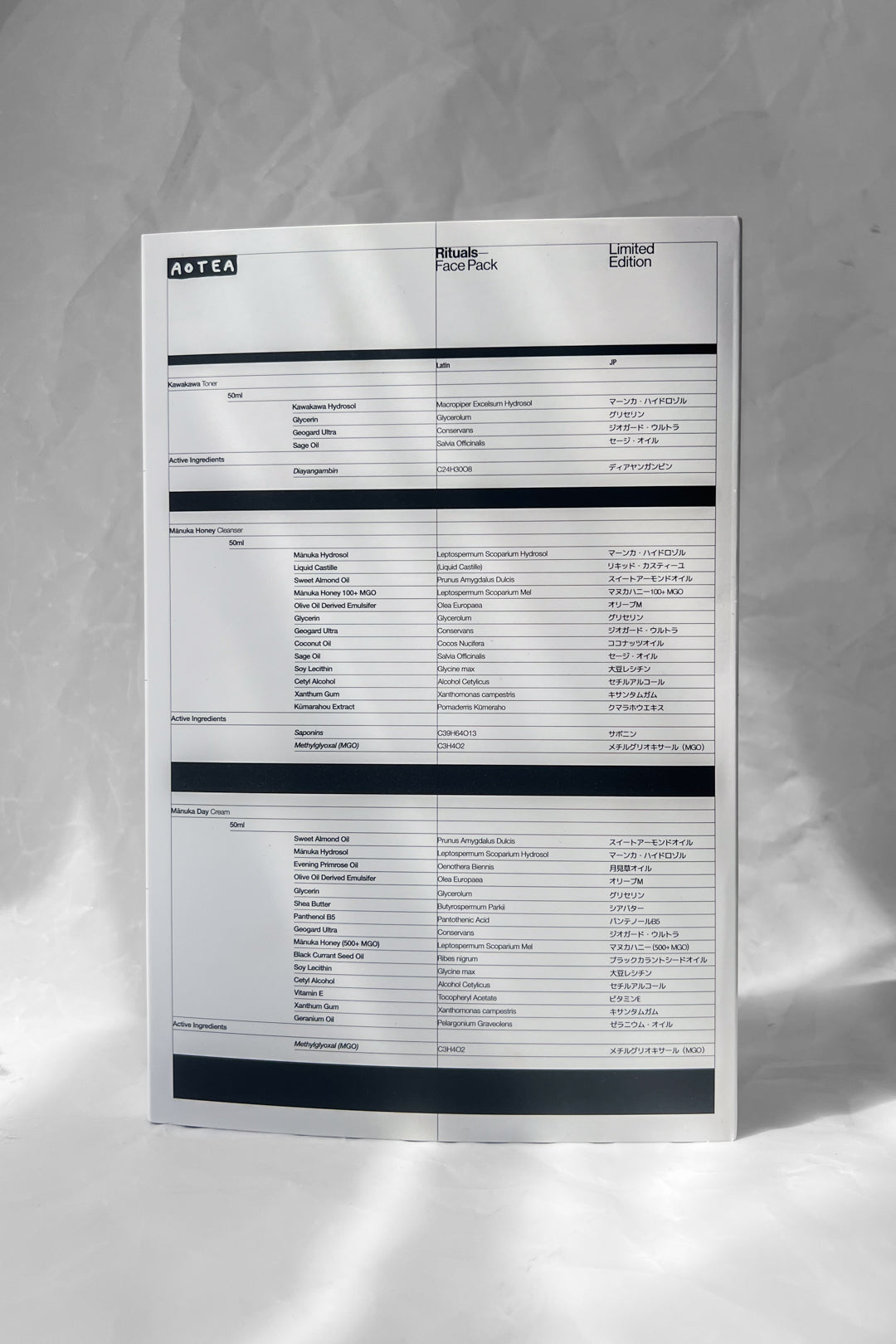 Aotea Ritual Gift Set: Face Pack