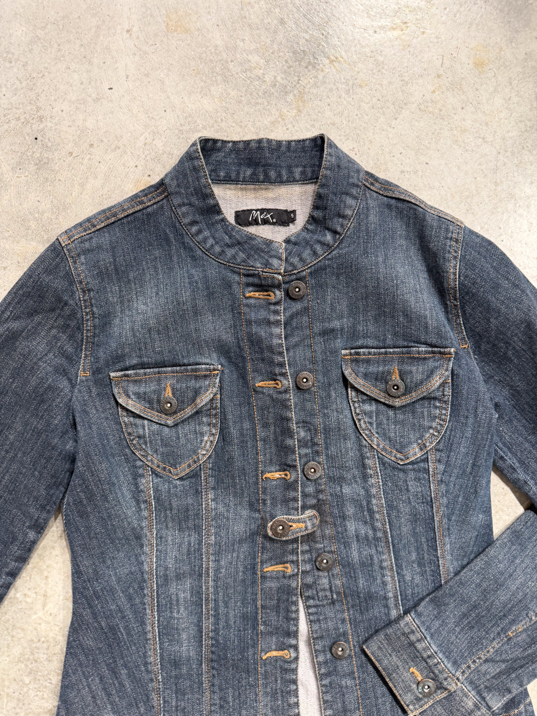 Fitted Utility Denim Jacket Slow Fashion (S)