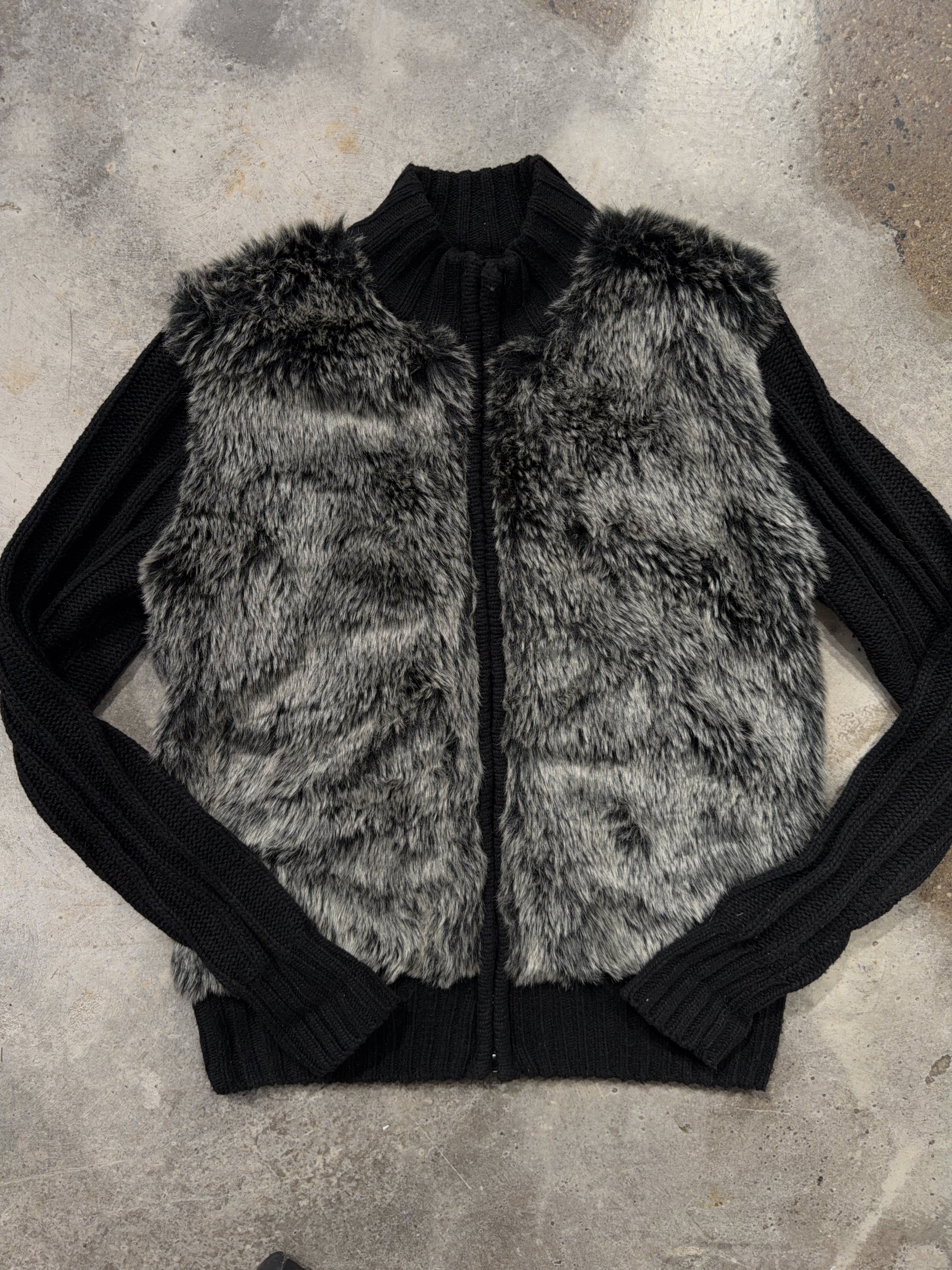 00s Furry Double Zip Long Sleeve (M)
