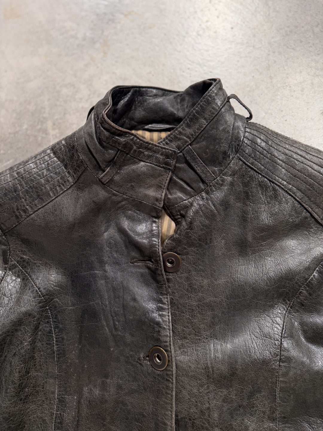 90s Soft Leather Tazzio Moto-Jacket For The Outdoors (S)