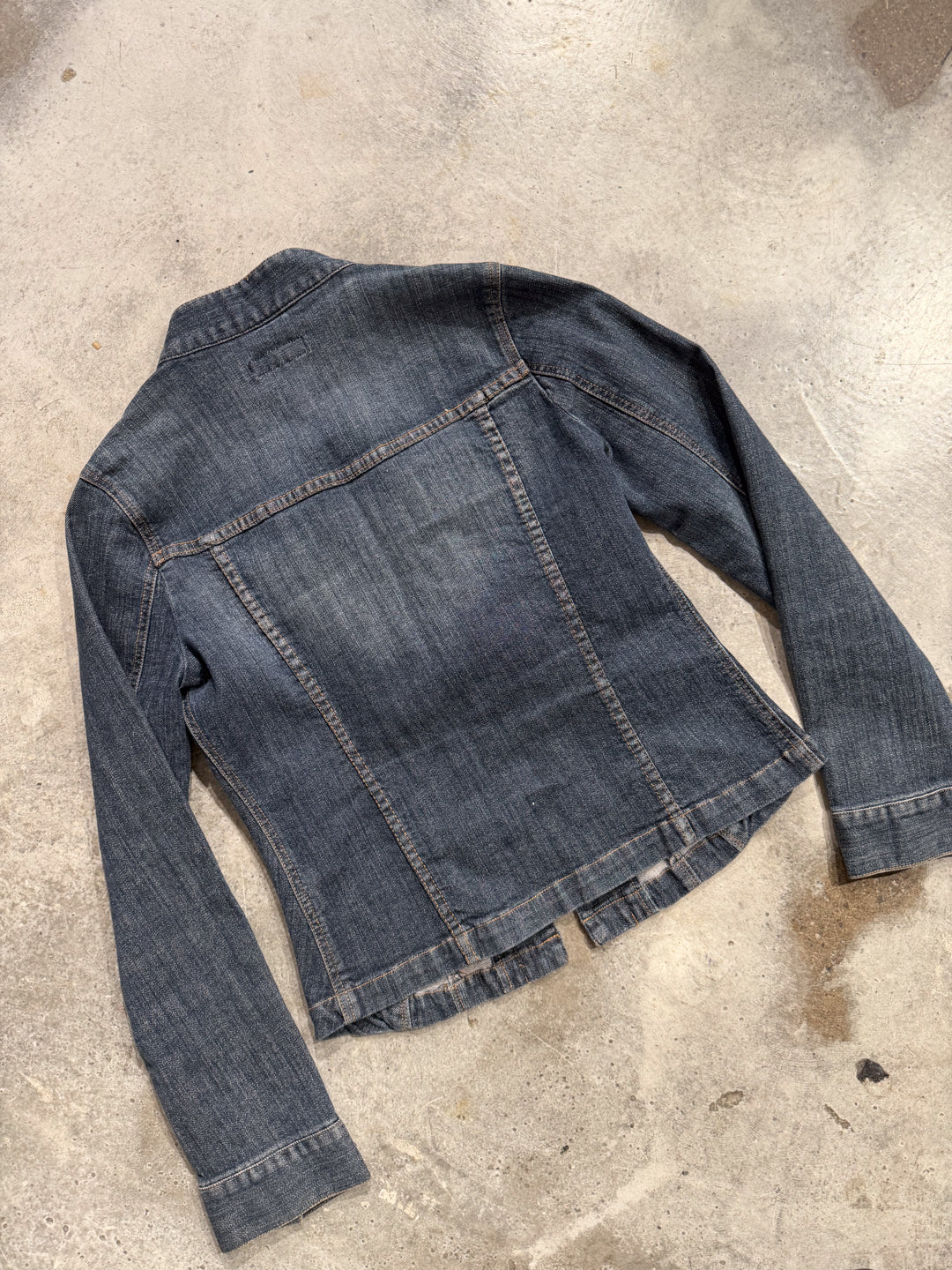 Fitted Utility Denim Jacket Slow Fashion (S)
