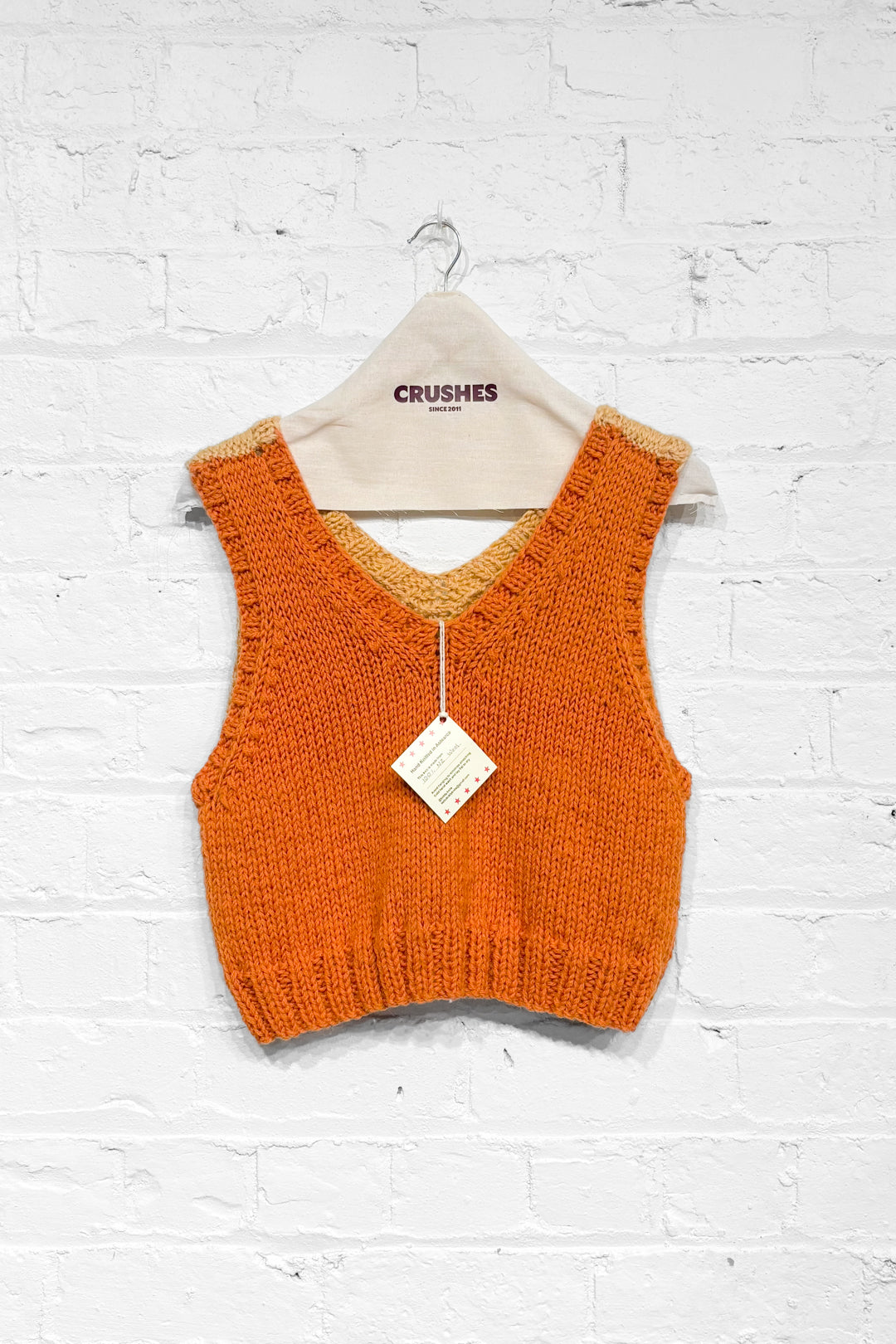 Two-Toned Knit Vest Yellow/Orange