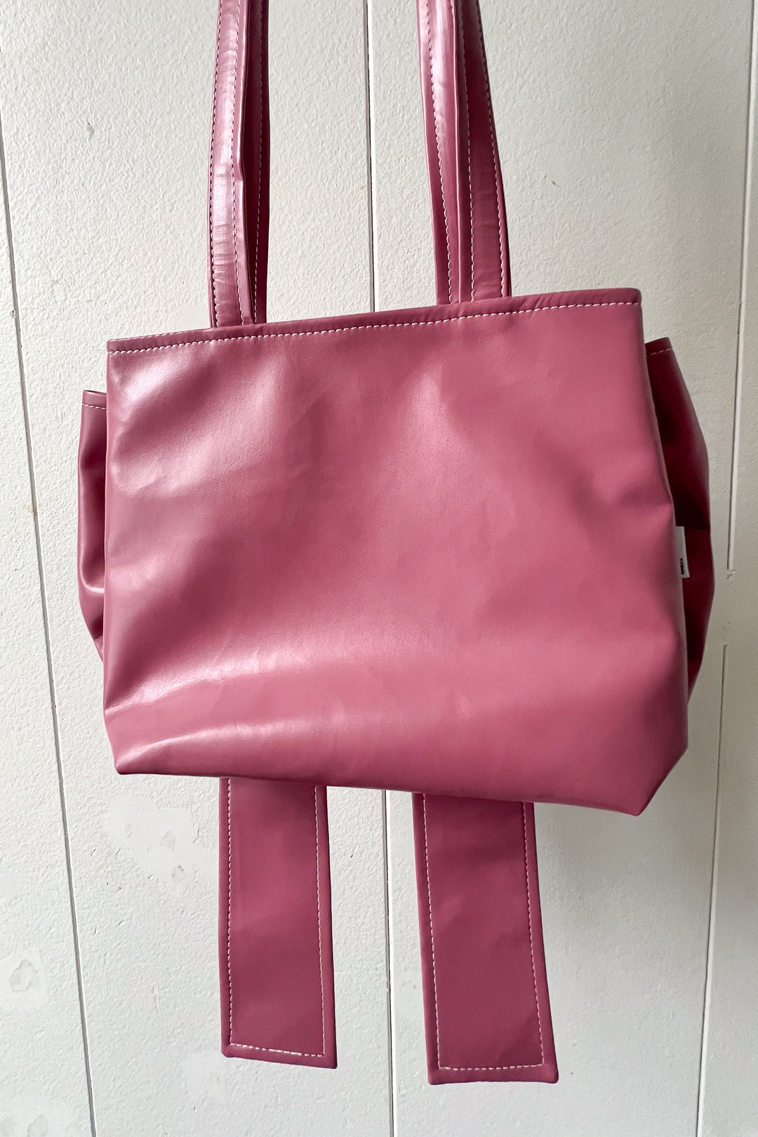 Caitlin Snell Vinyl Bow Market Bag - Pink