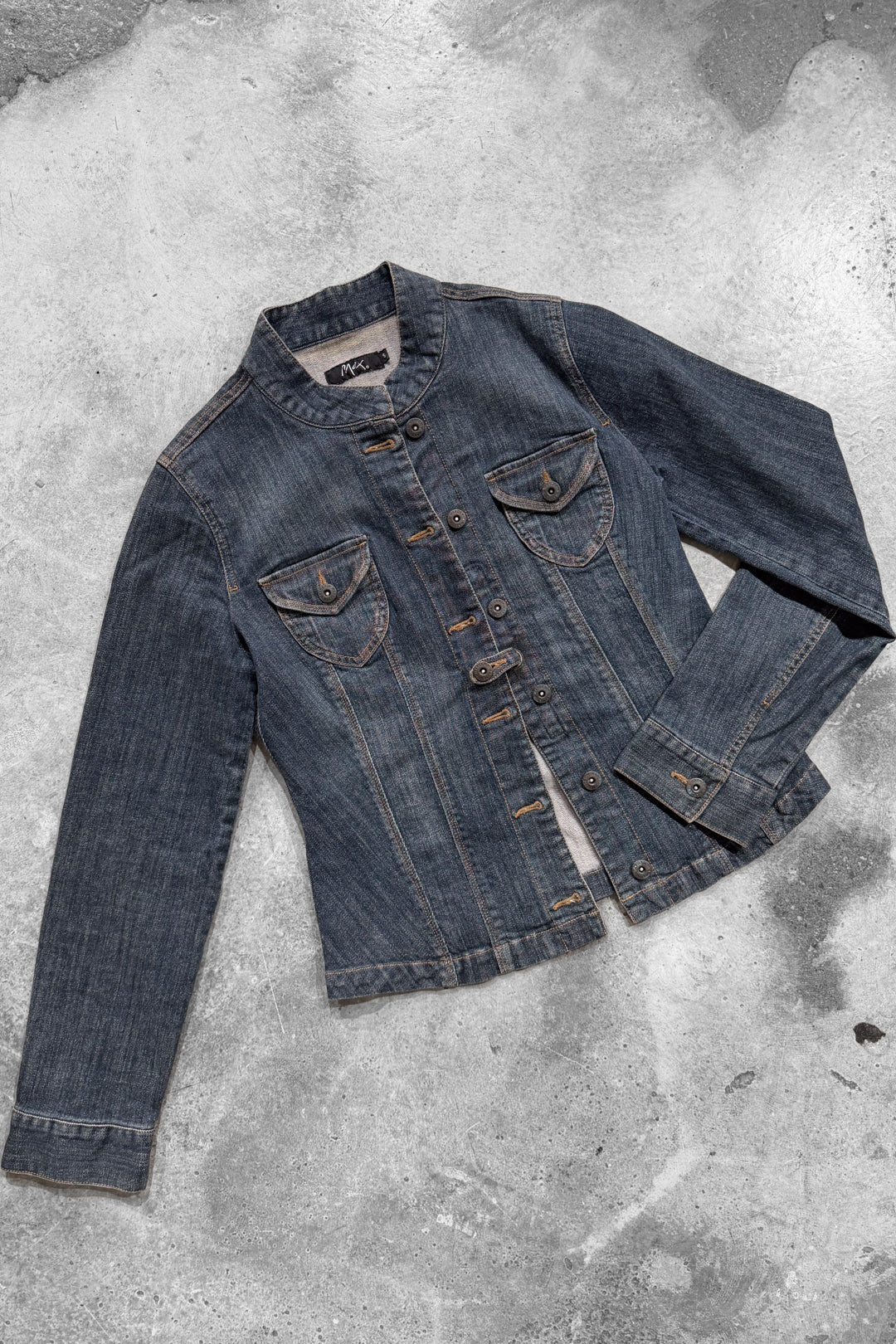 Fitted Utility Denim Jacket Slow Fashion (S)
