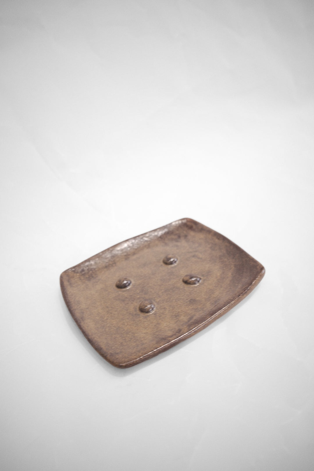 Ceramic Plum Soap Dish w/ Risers