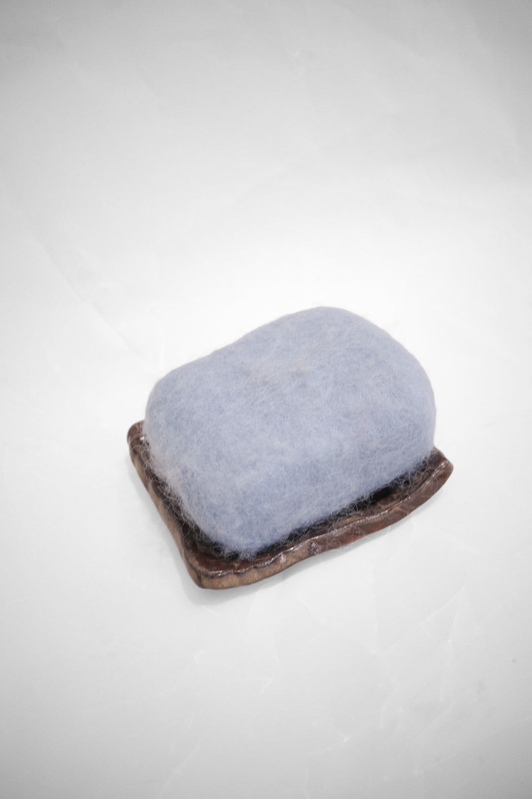 Ceramic Plum Soap Dish w/ Risers