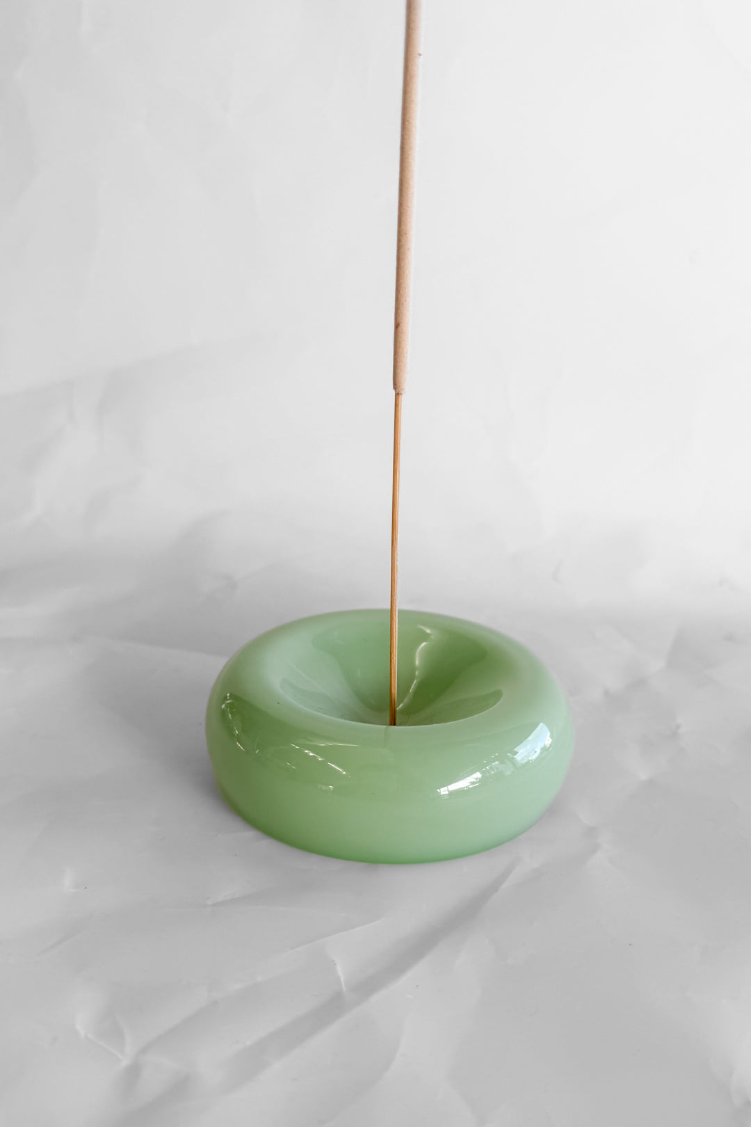 Mint Glass Incense Holder