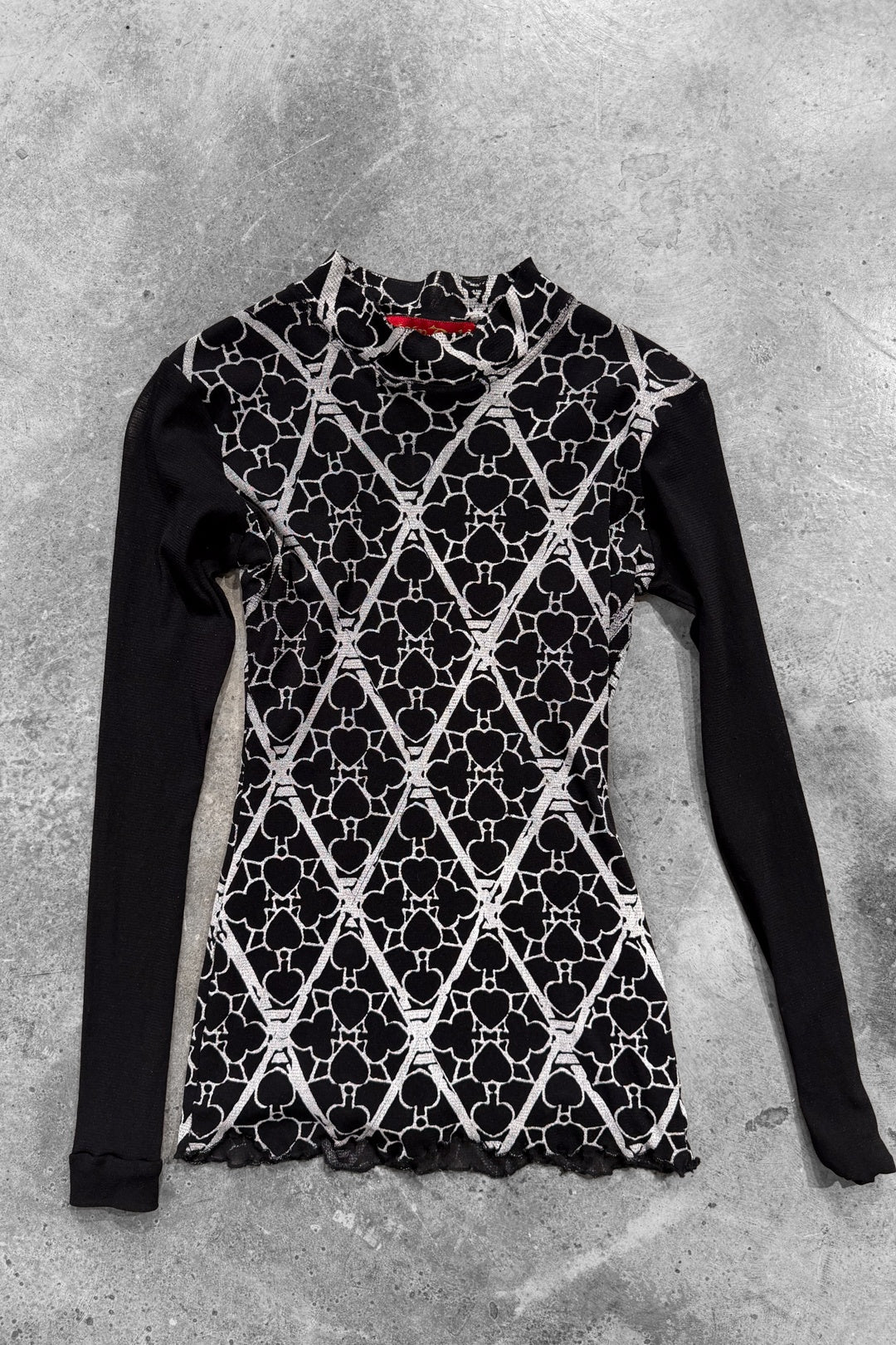 Roisin Dubh Mesh Top - Black and White