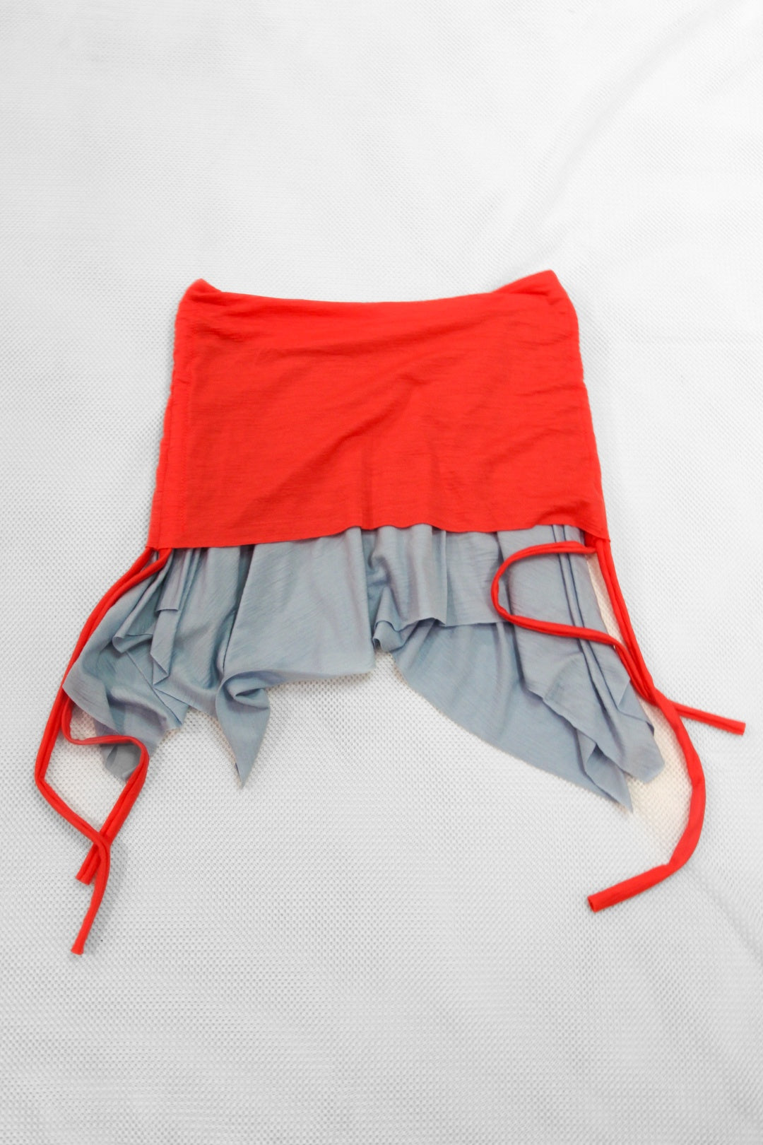 Coral + Blue Merino Skirt by Danyela Pezic