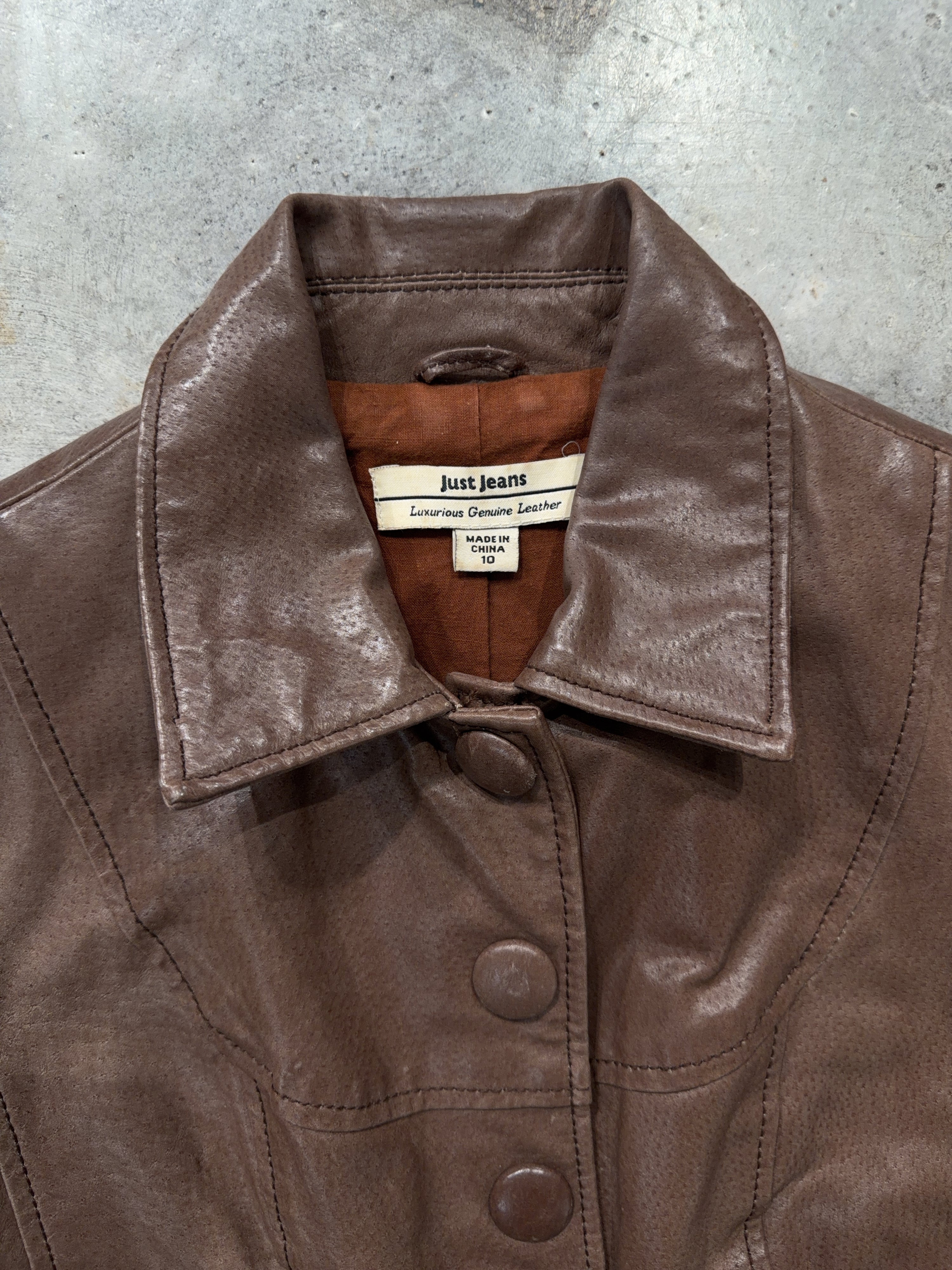 00s Fitted Leather Jacket (S)