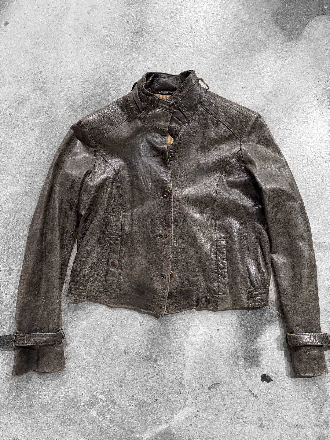 90s Soft Leather Tazzio Moto-Jacket For The Outdoors (S)
