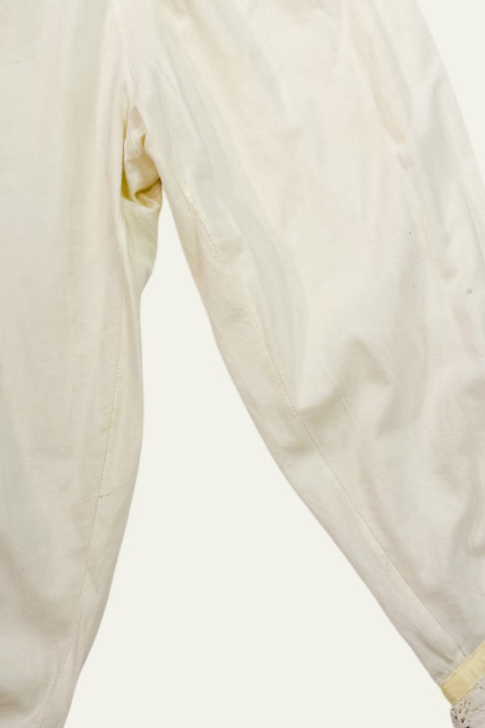 Butter Yellow Cotton and Lace Capri's (XS)