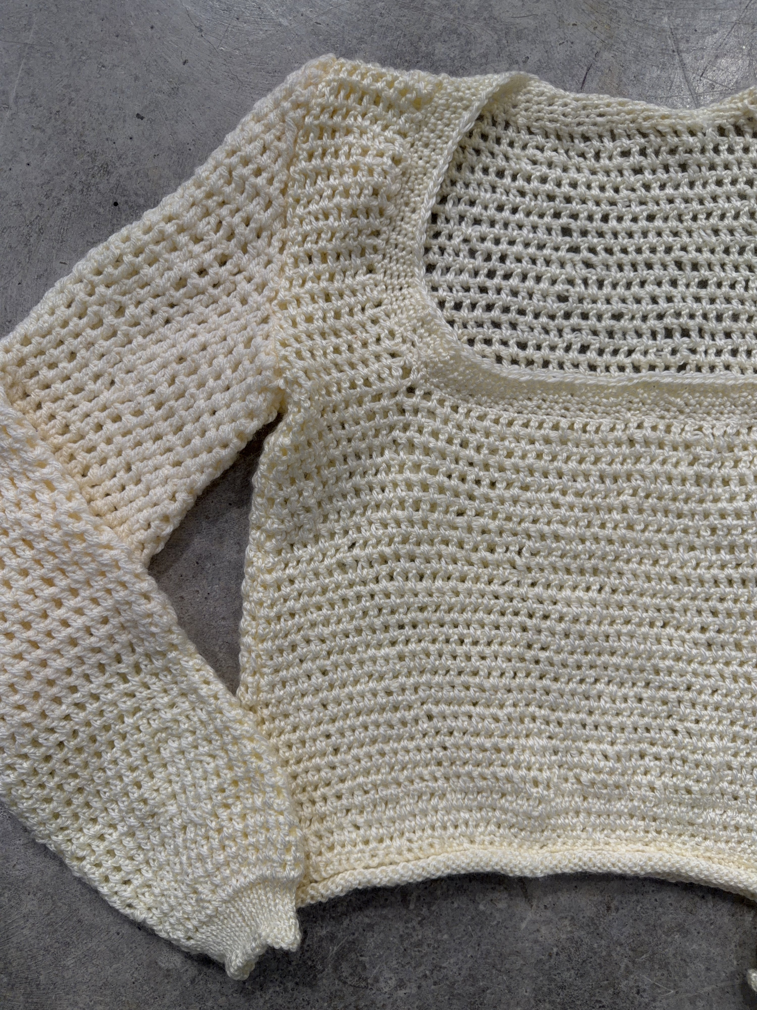 Handknit Square Neck Long Sleeve (S)