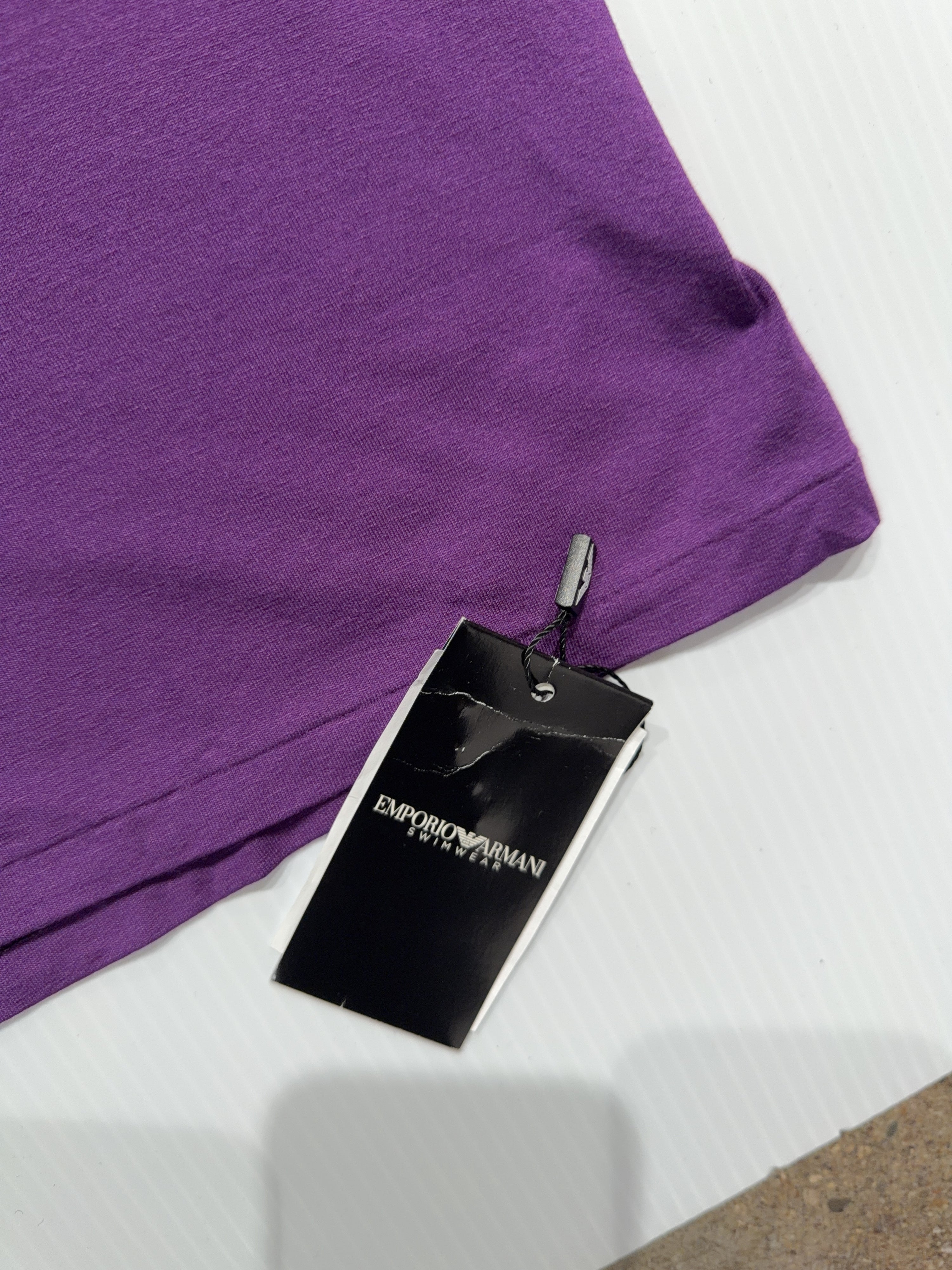 00s Emporio Armani Purple Halter Dress (M)