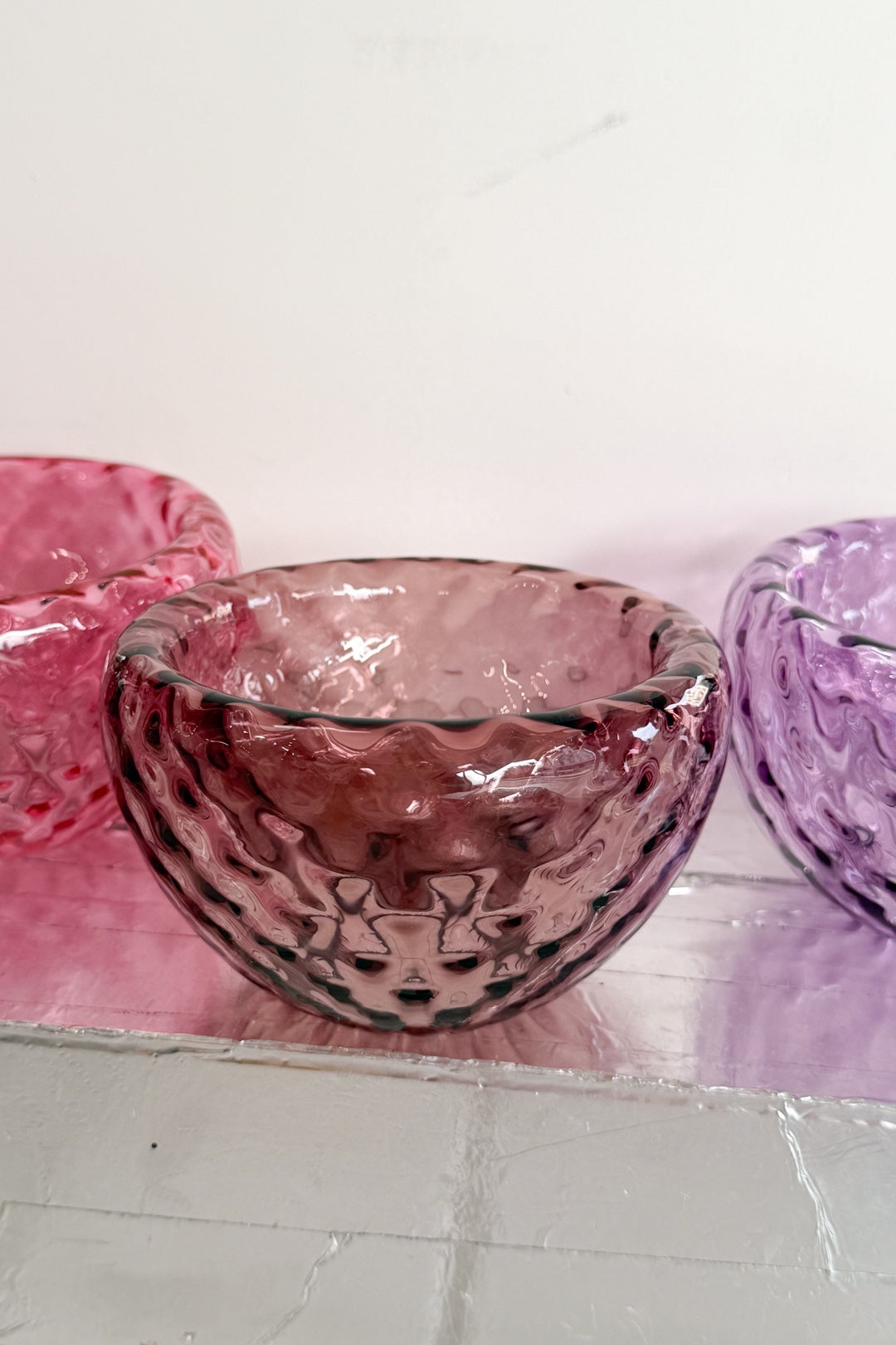 Mouth Blown Dimple Bowl w/ More Dimples!