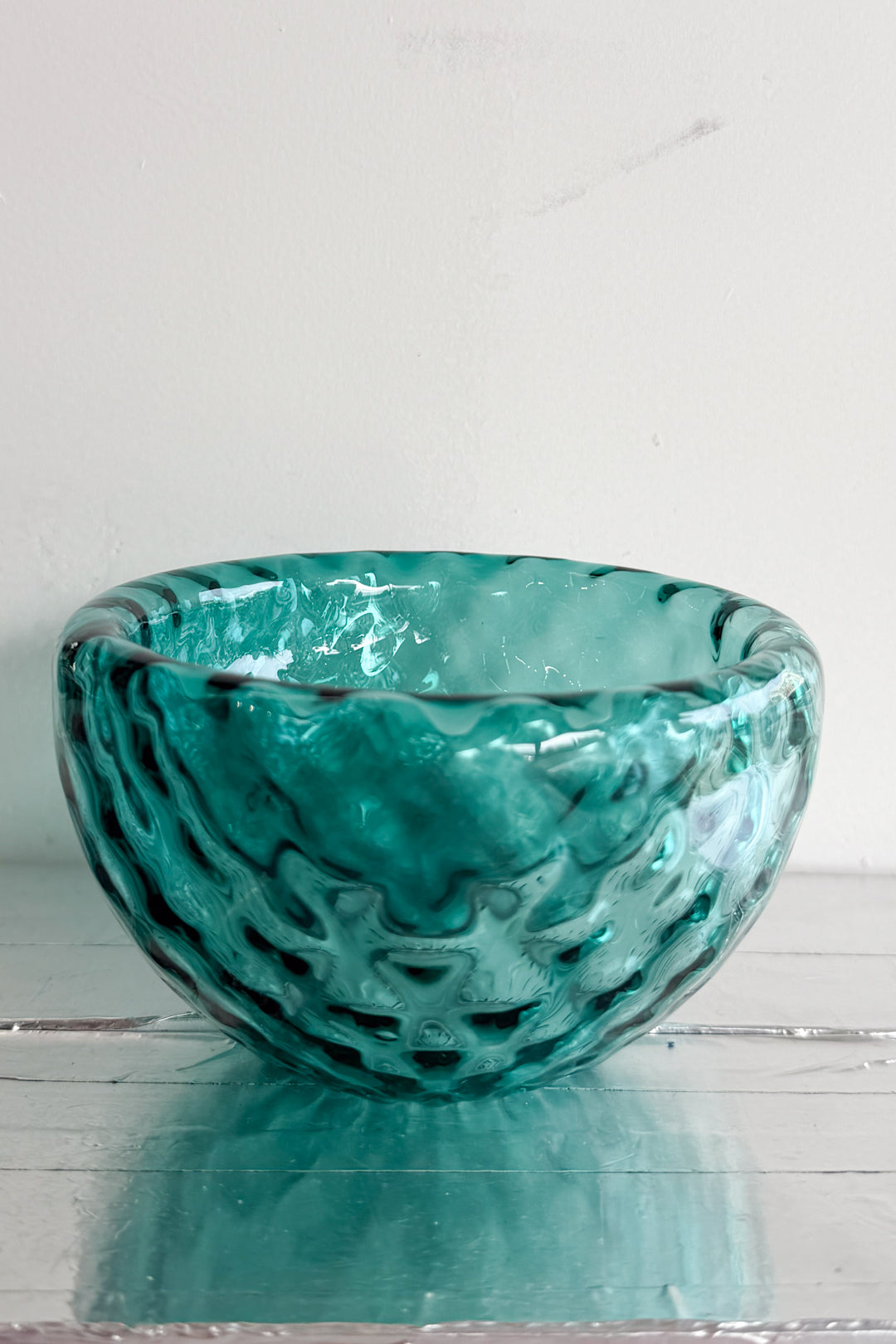 Mouth Blown Dimple Bowl w/ More Dimples!