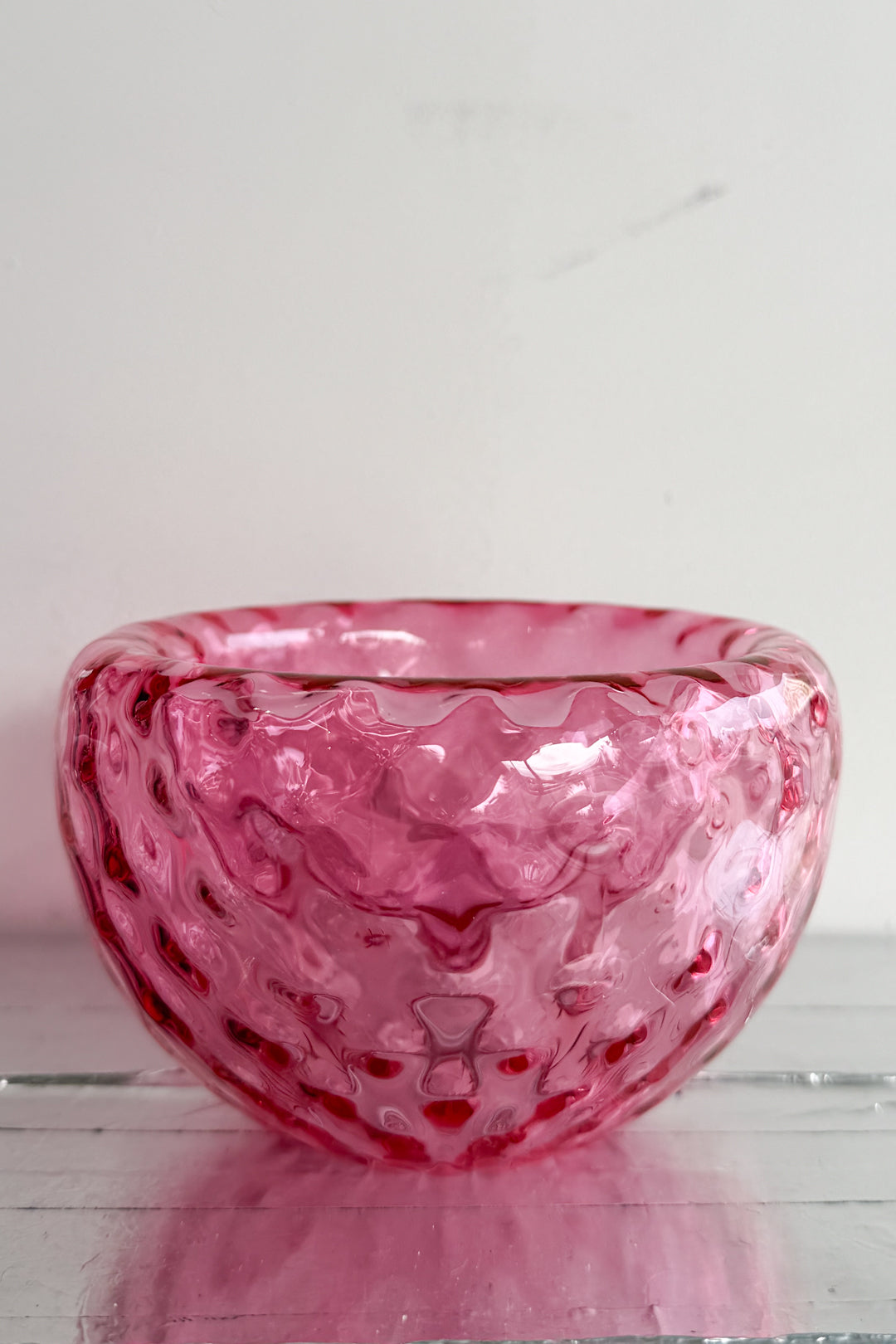 Mouth Blown Dimple Bowl w/ More Dimples!