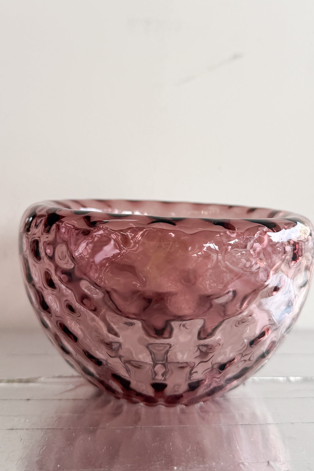 Mouth Blown Dimple Bowl w/ More Dimples!