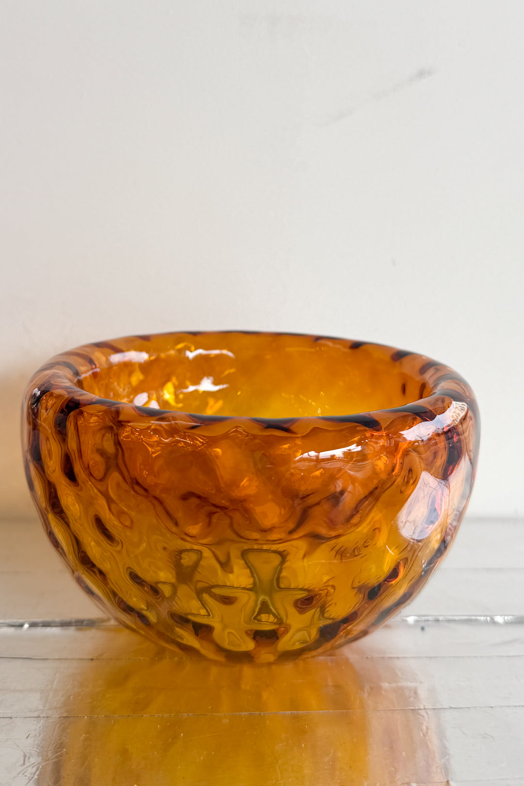Mouth Blown Dimple Bowl w/ More Dimples!