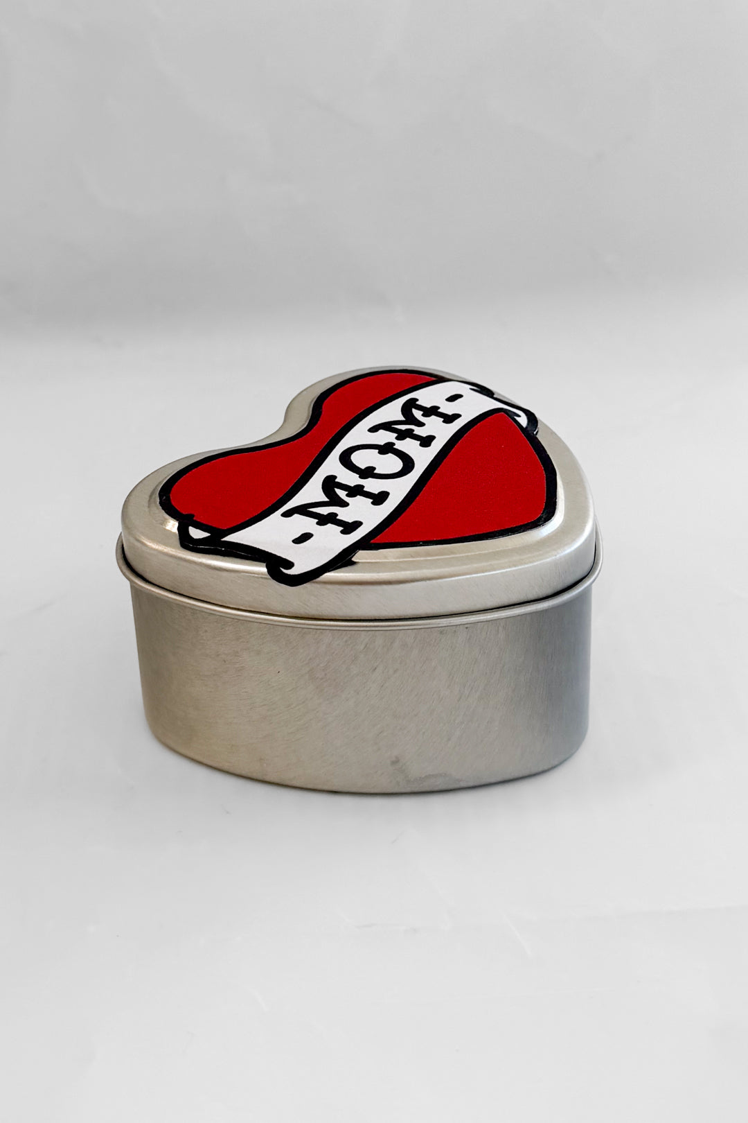 Mom Heart Tin Candle