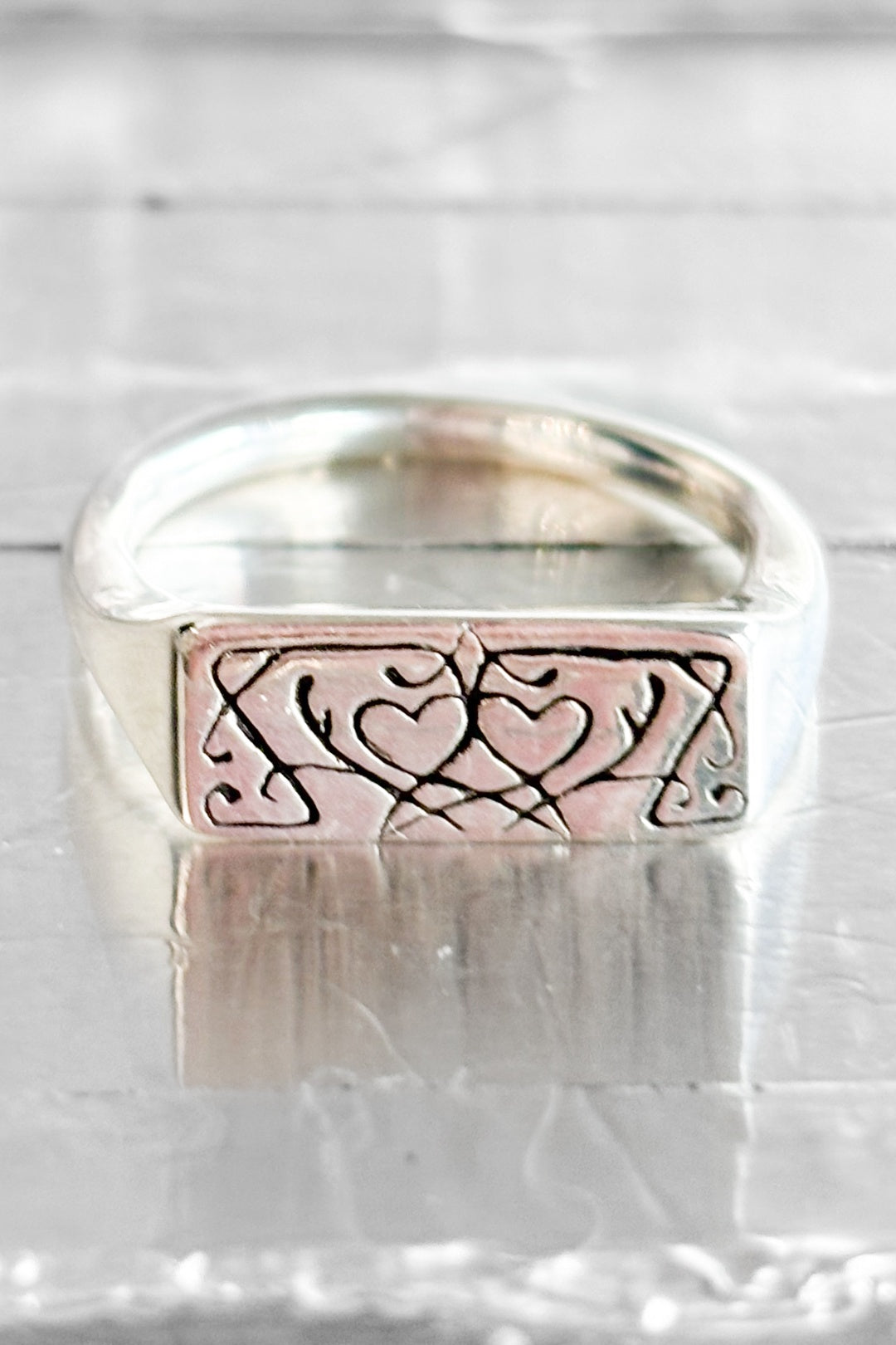 Heart Nouveau Sterling Silver Ring by MVH