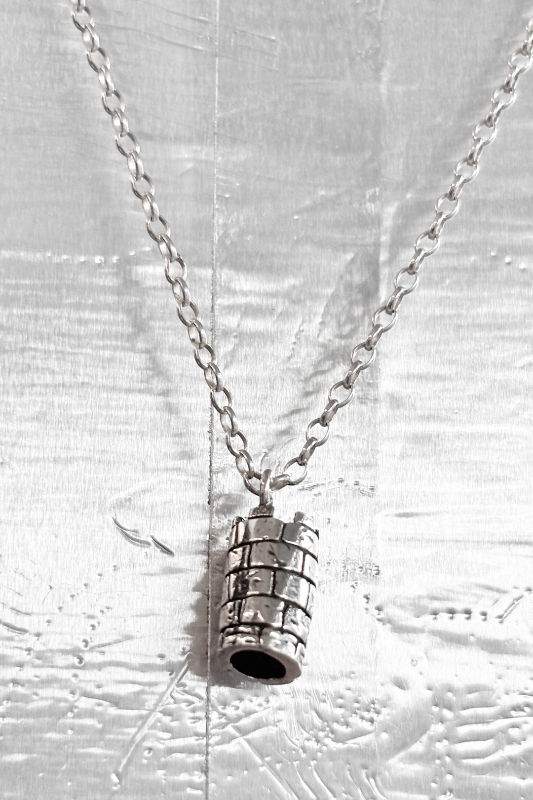 Castle Turret Sterling Silver Necklace by MVH