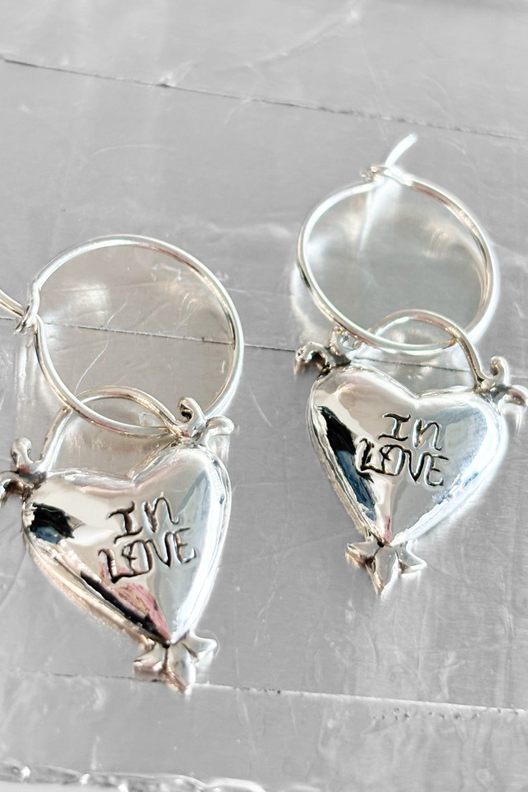 In Love Sterling Silver Earrings by MVH