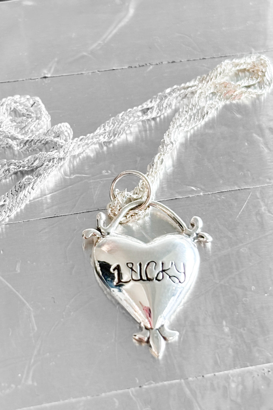 Lucky Heart Sterling Silver Necklace by MVH