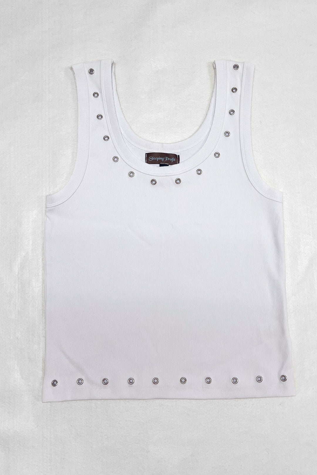 White Eyelet Tank by Sleeping Profit (XS-L)