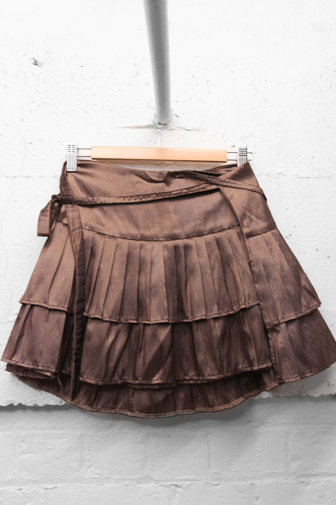Pleated Wrap Skirt
