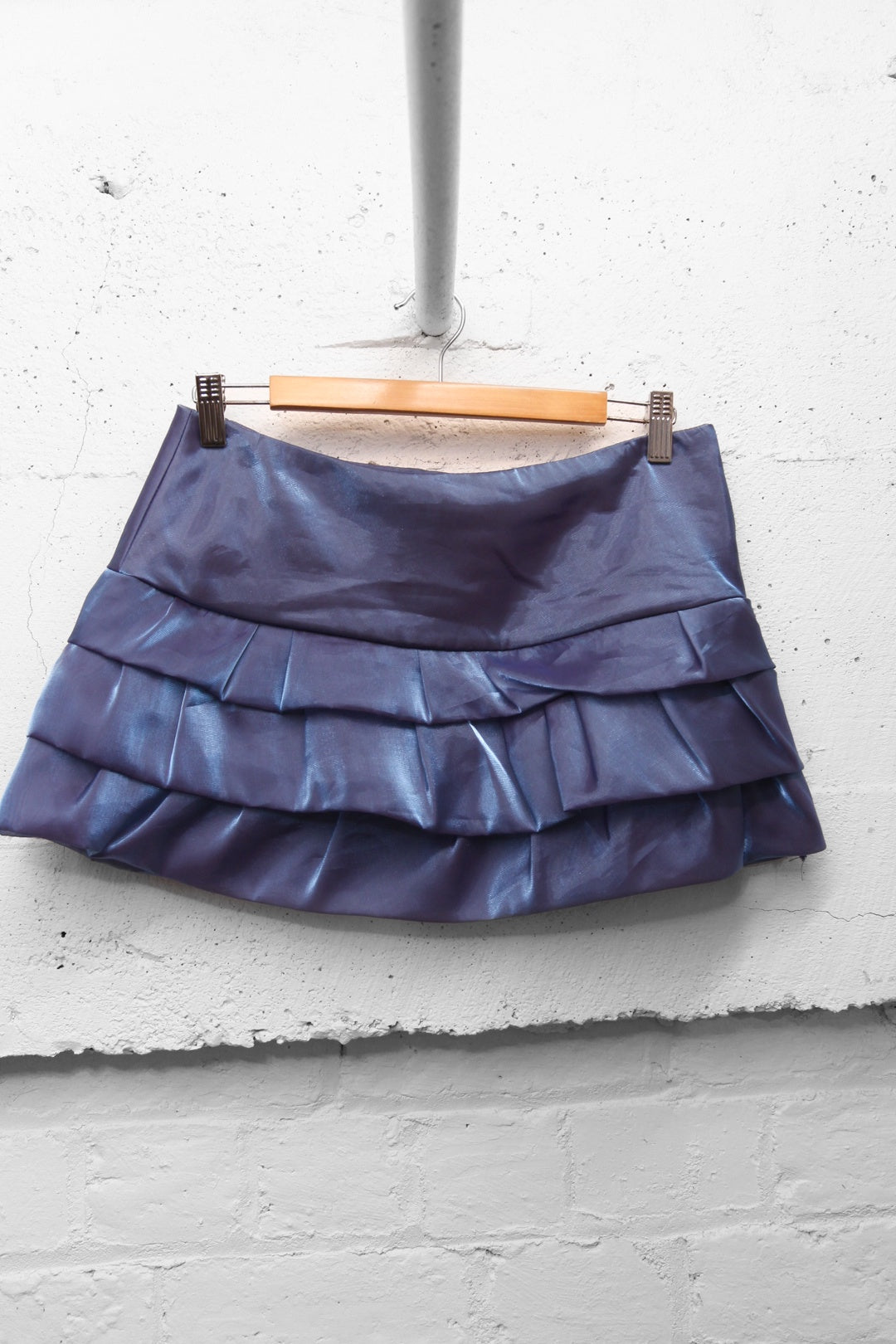 Liquid Ruffle Mini Skirt