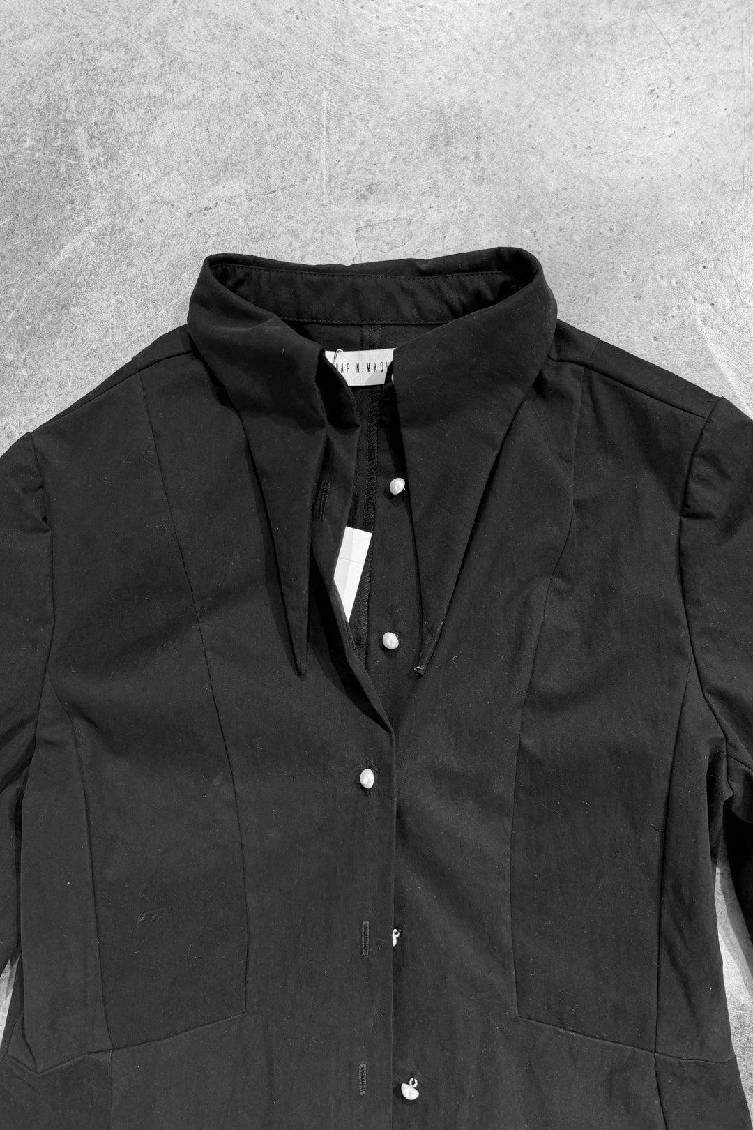 Black Tailored Shirt by Daf Nimkovsky