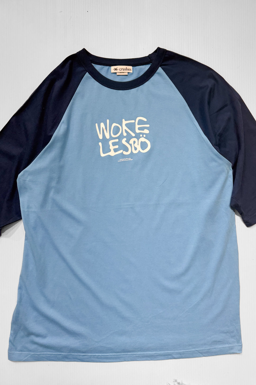 Blue Woke Lesbo - Raglan - XL + 2XL