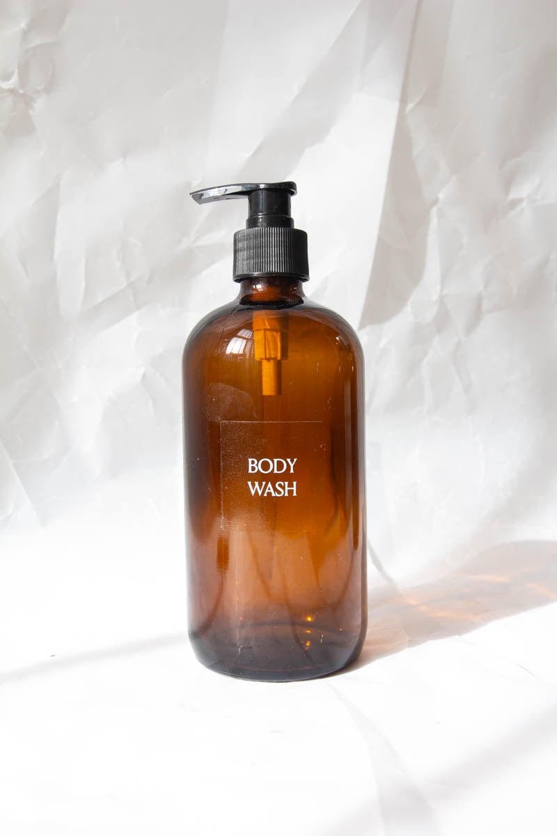 Body Wash Glass Pump Bottle — Crushes